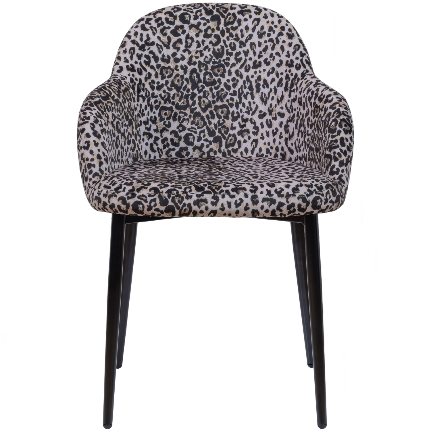 fauteuil de table en velours imprimé leopard