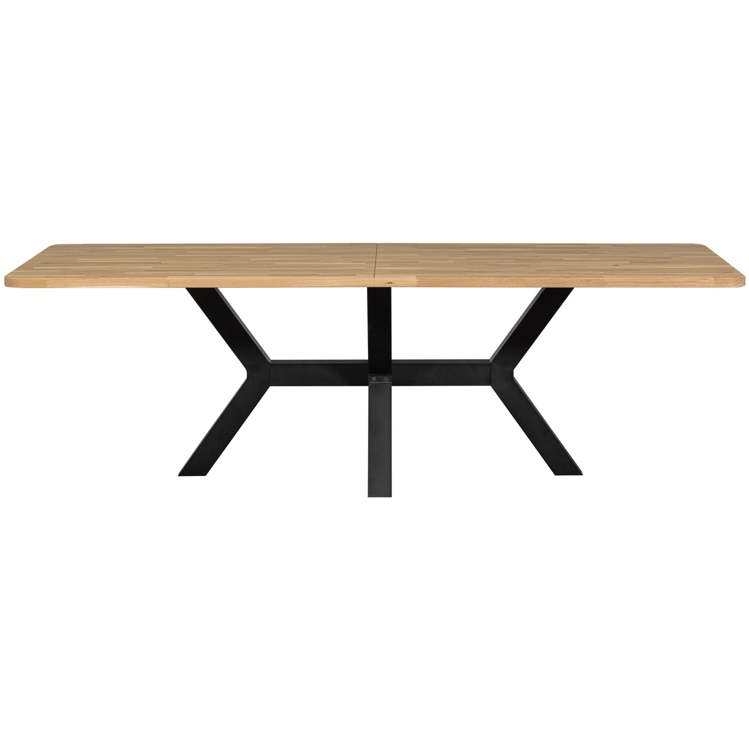 Table à manger en bois de chêne et Z-pieds