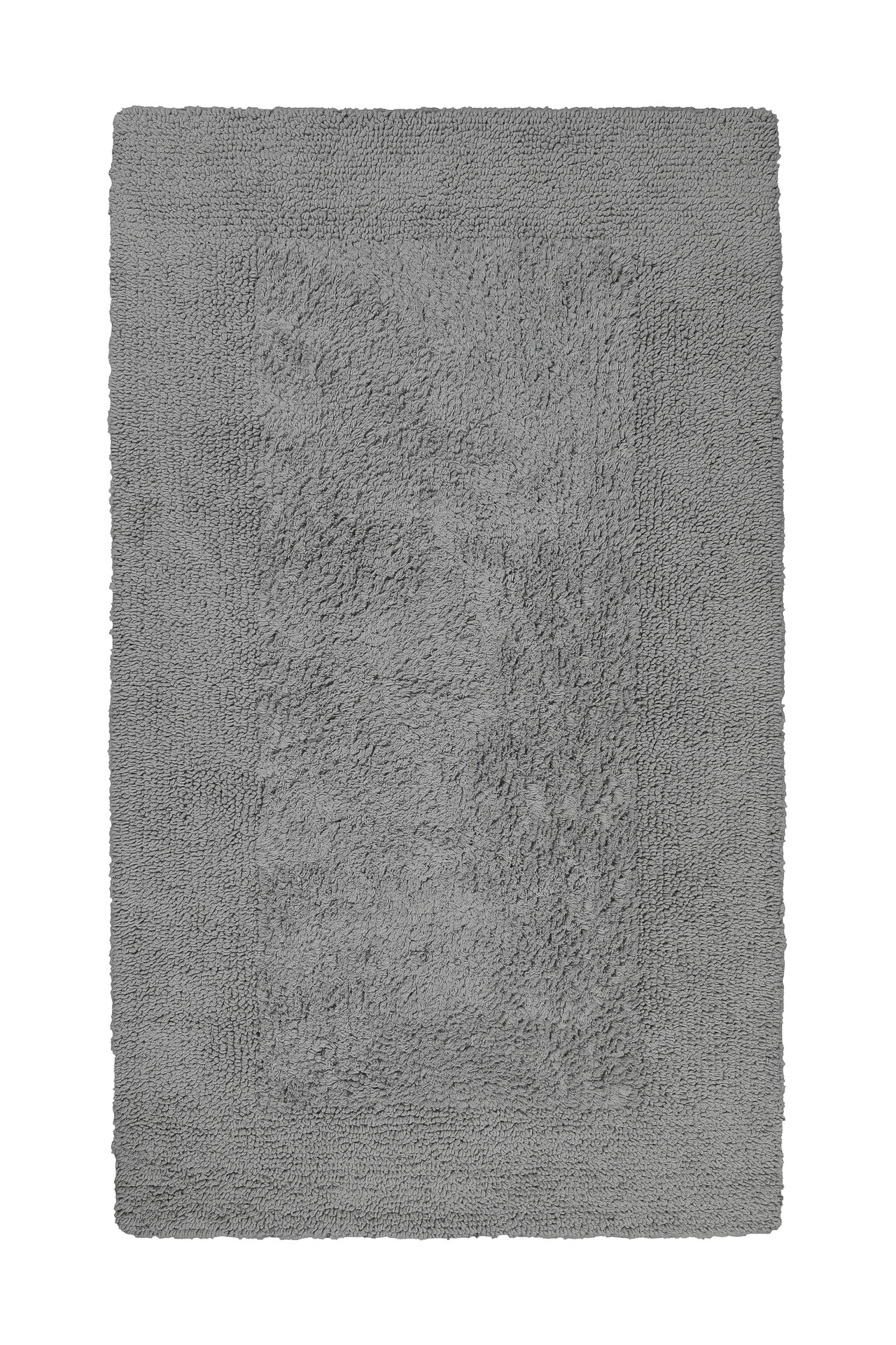 tapis de bain doux gris uni 80x150
