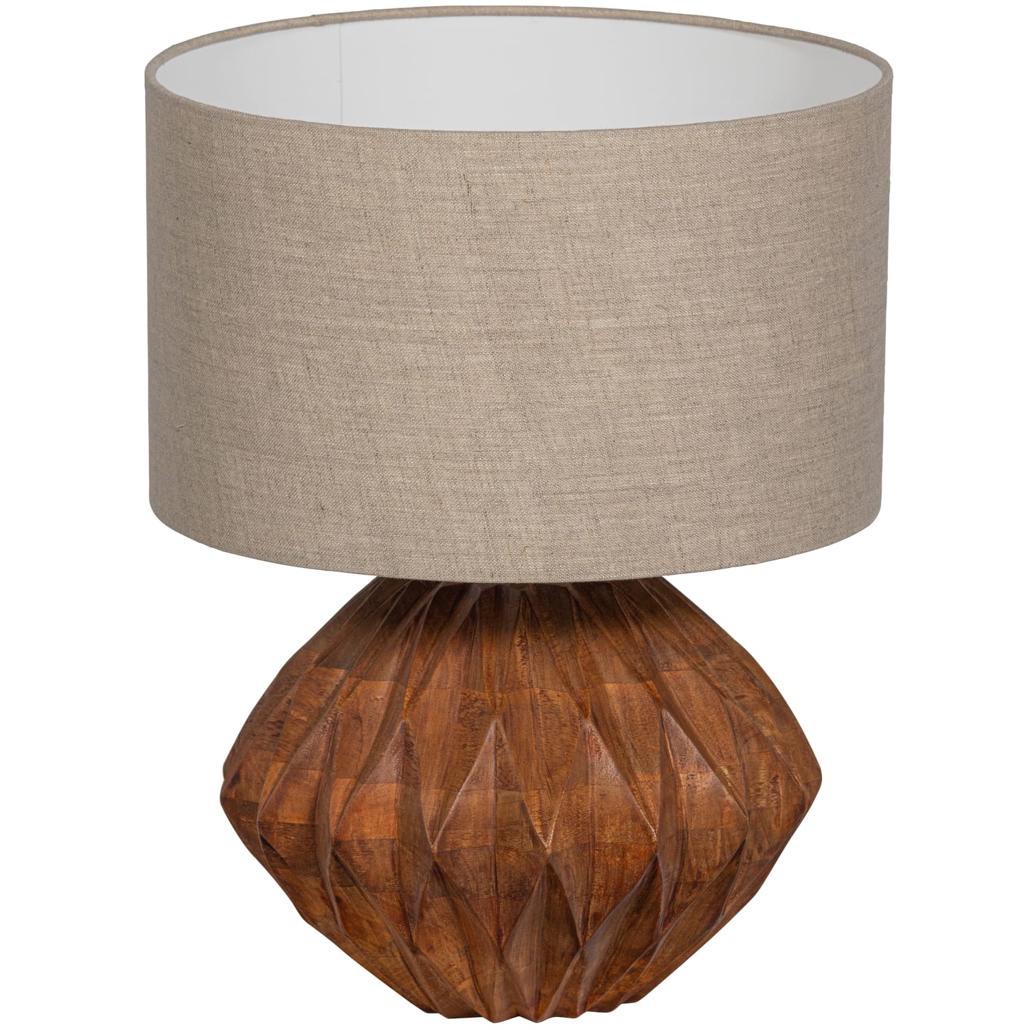 lampe de table en bois de manguier naturel