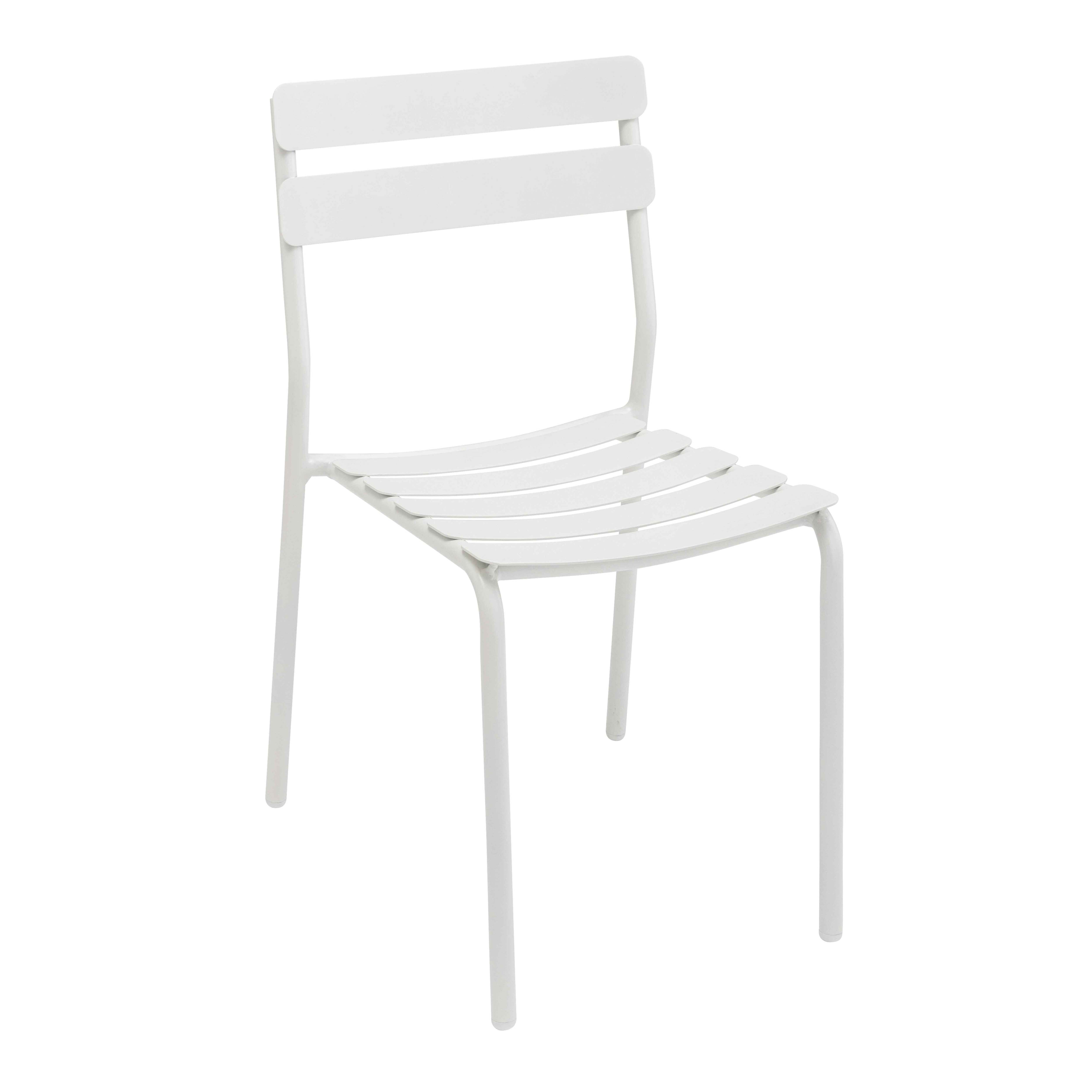 Chaise de jardin en aluminium blanche