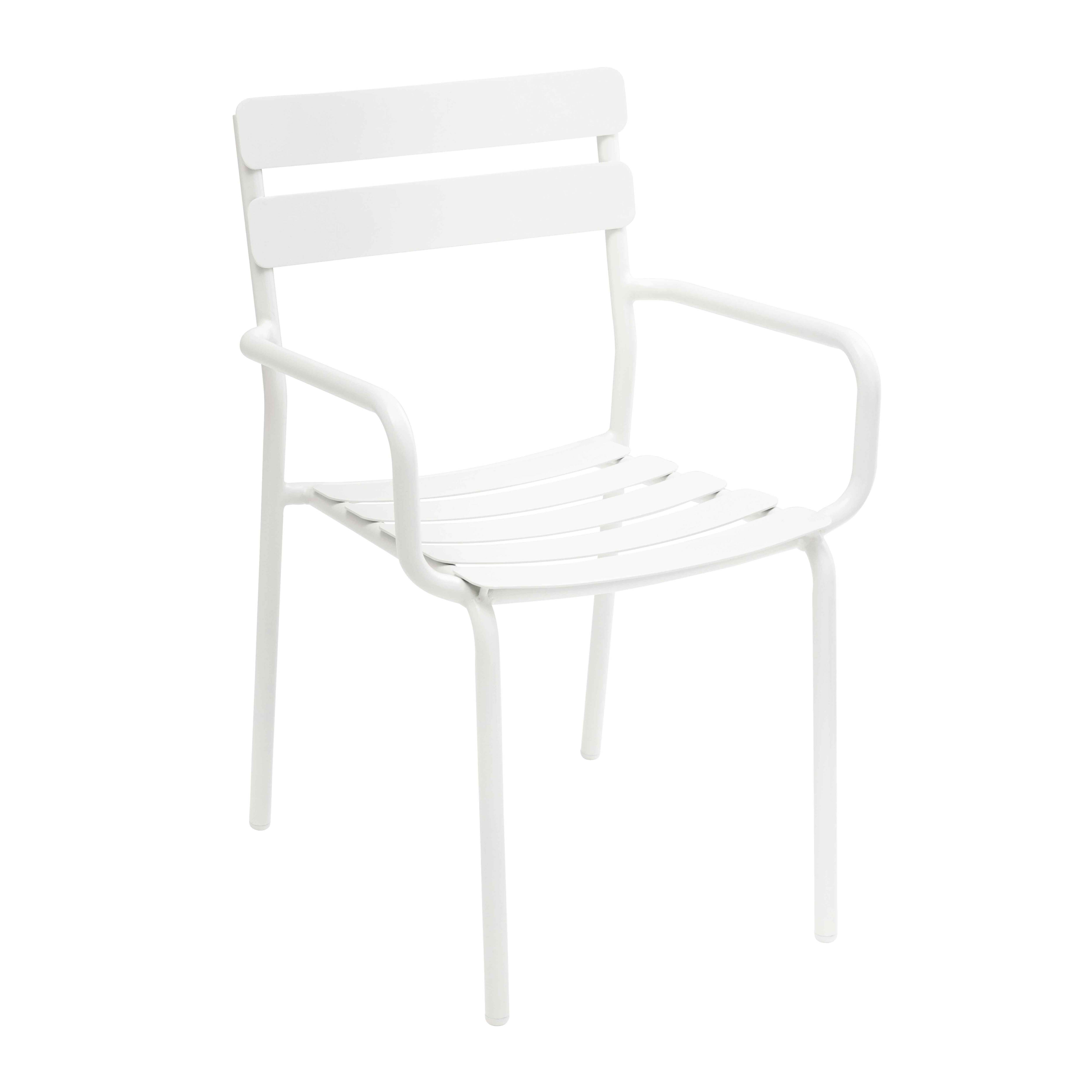 Fauteuil de terrasse en aluminium blanc