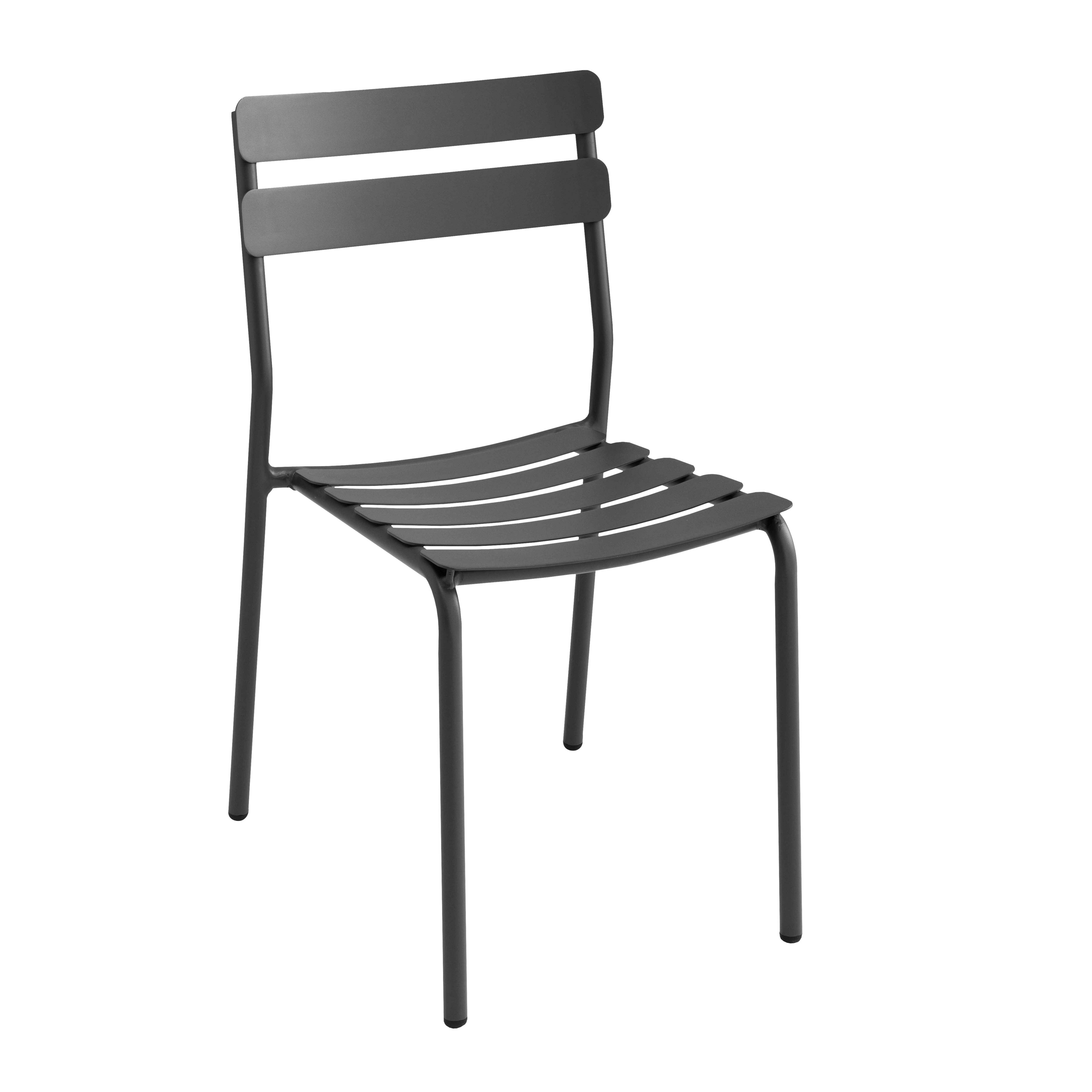 Chaise de jardin en aluminium noire