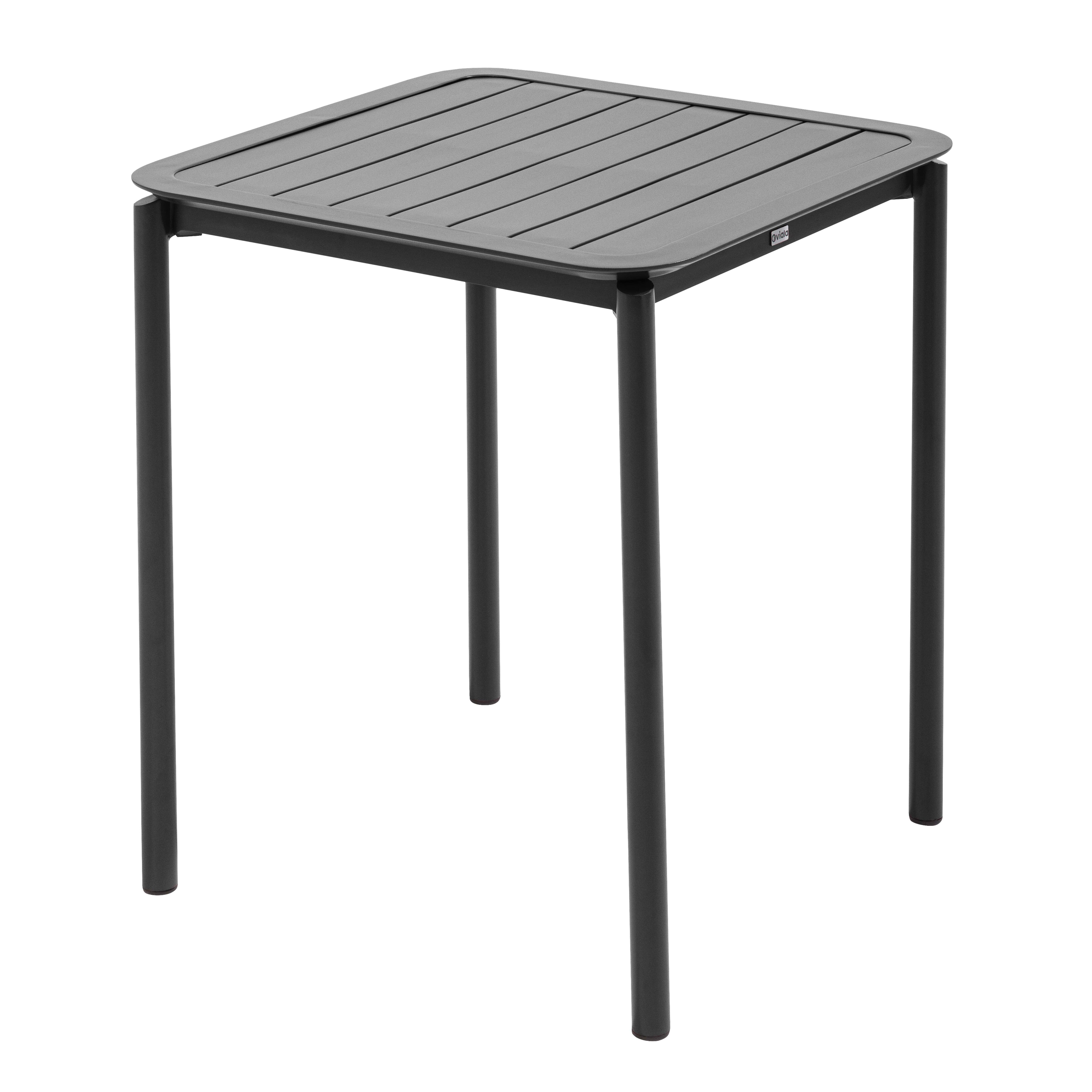 Table carrée de terrasse (70x70cm) noire