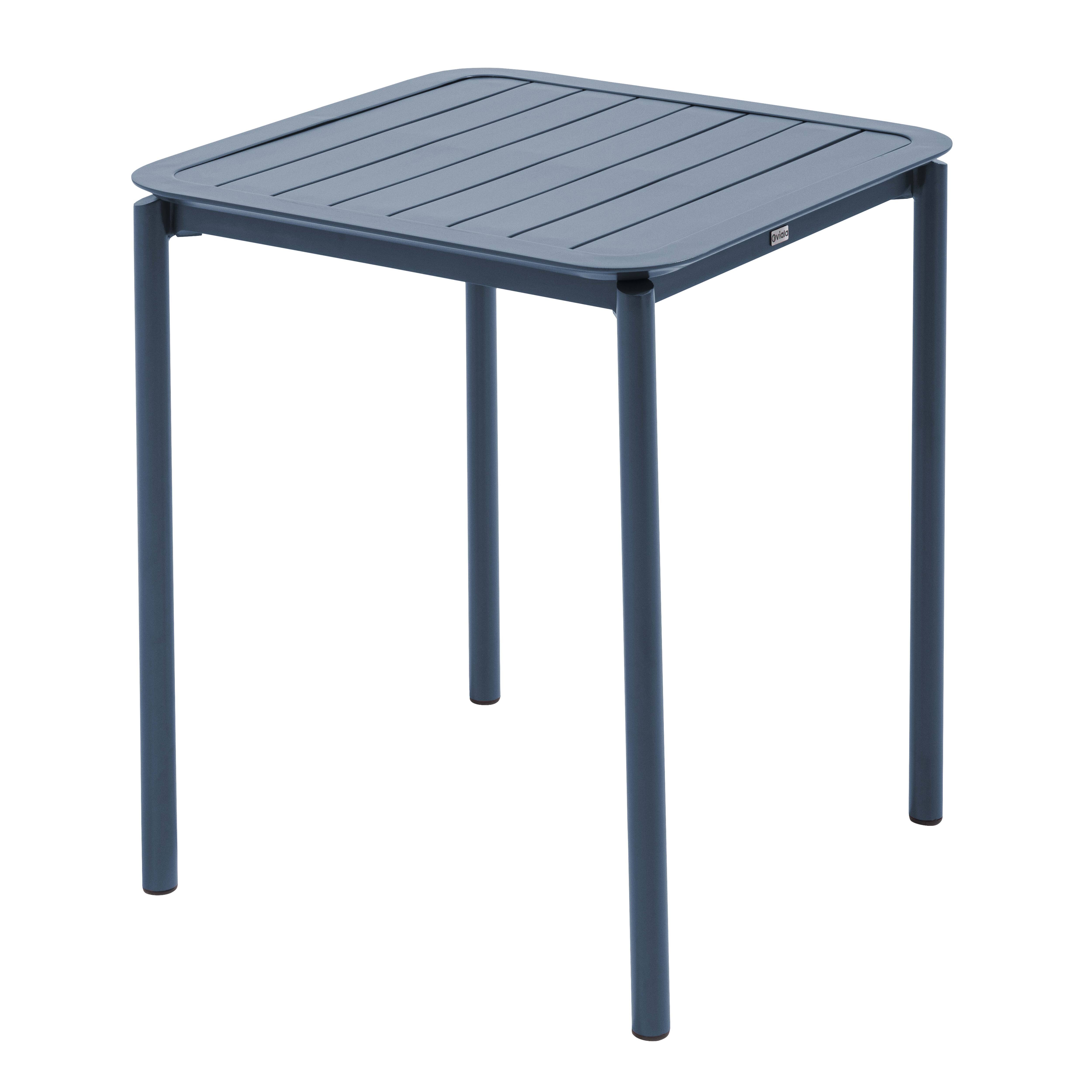 Table carrée de terrasse (70x70cm) bleu foncé