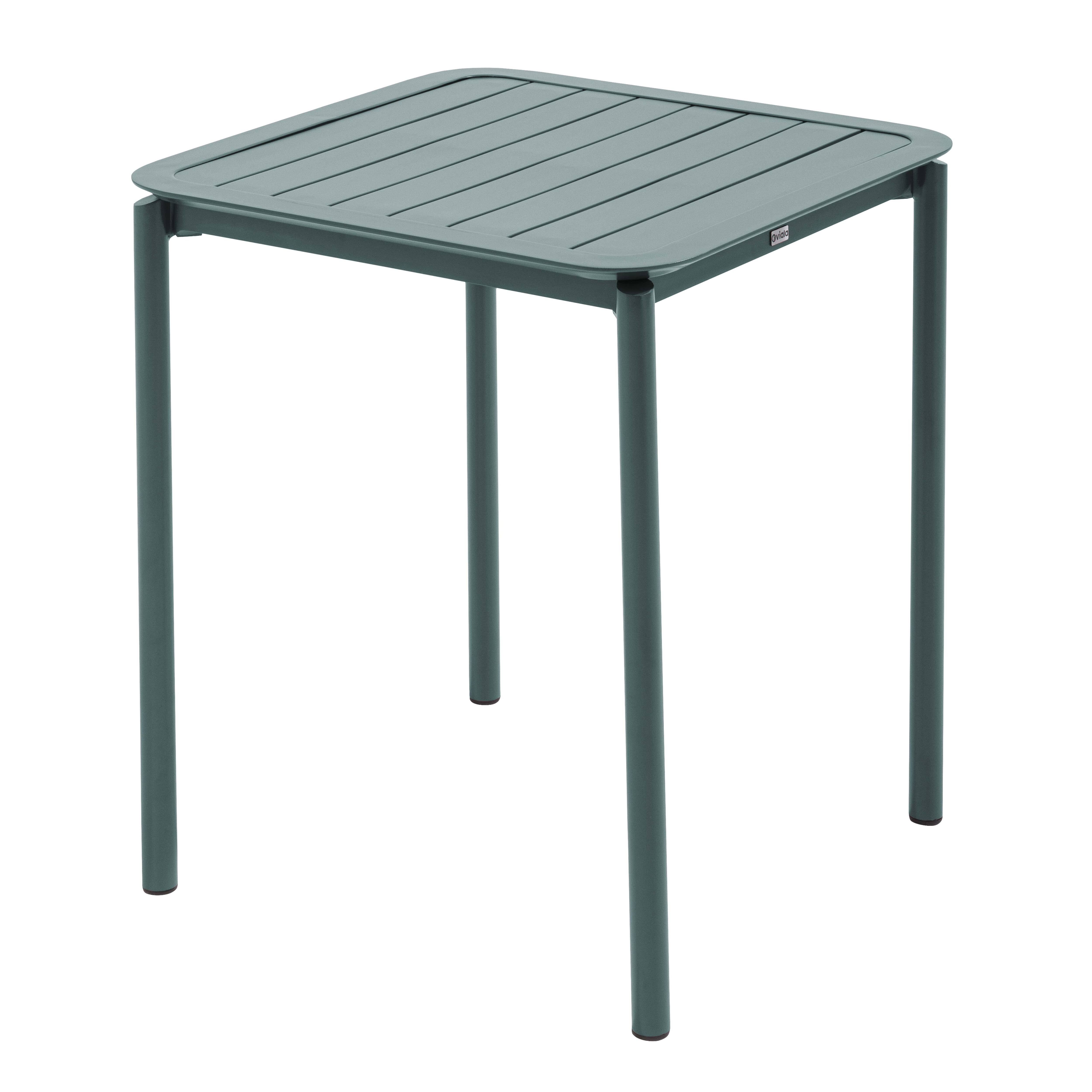 Table carrée de terrasse (70x70cm) vert foncé