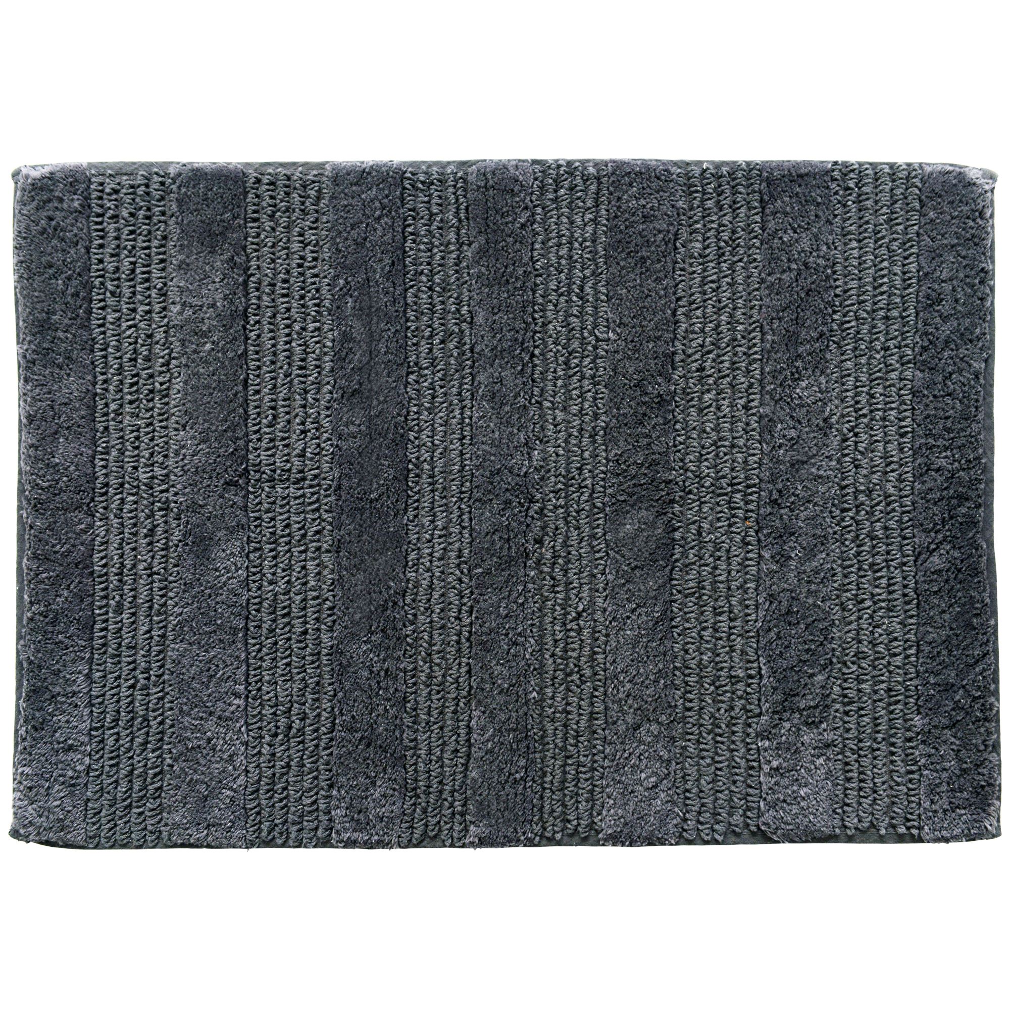 tapis de bain 60x90 gris en coton 1950 g/m²