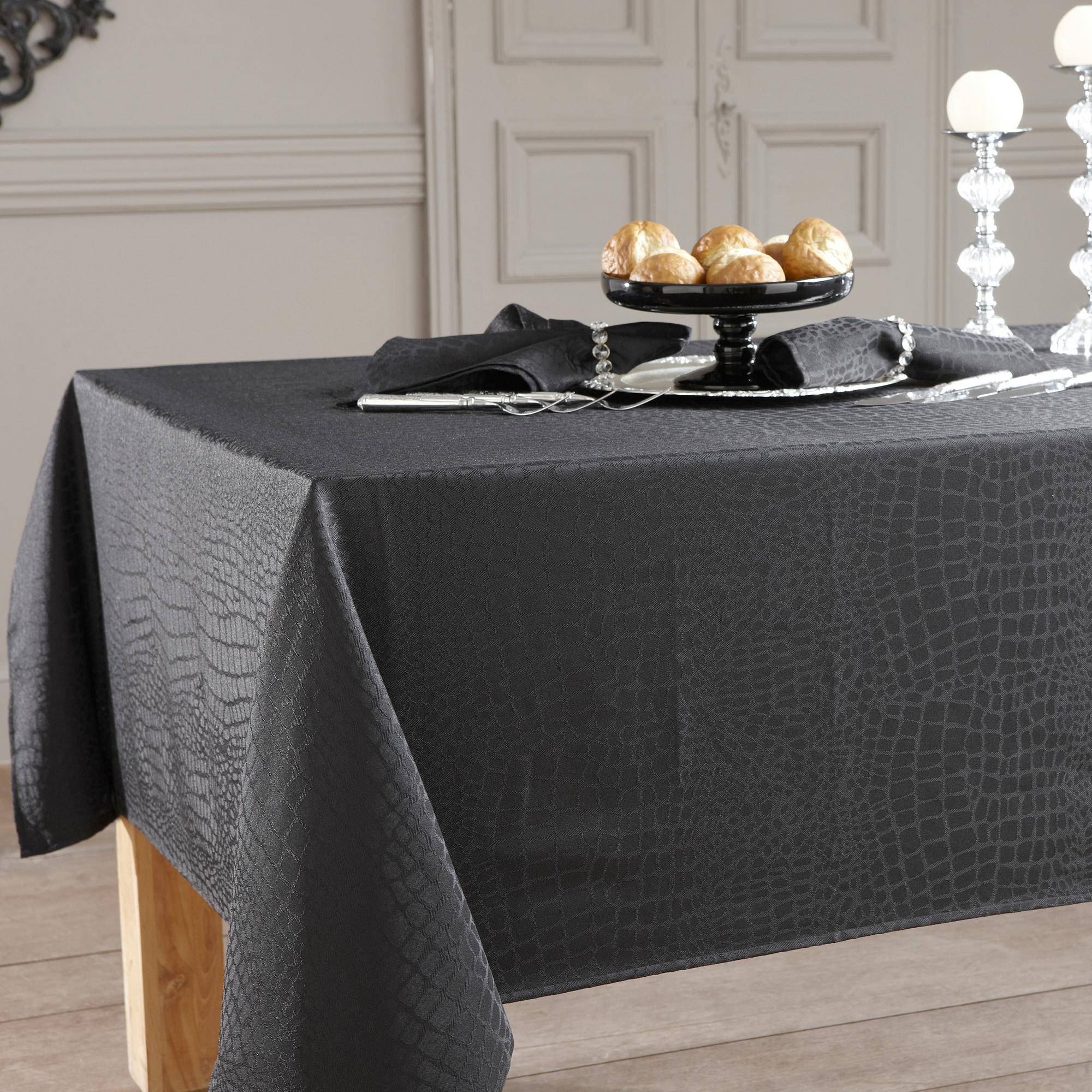 serviette de table 45x45 noir en polyester