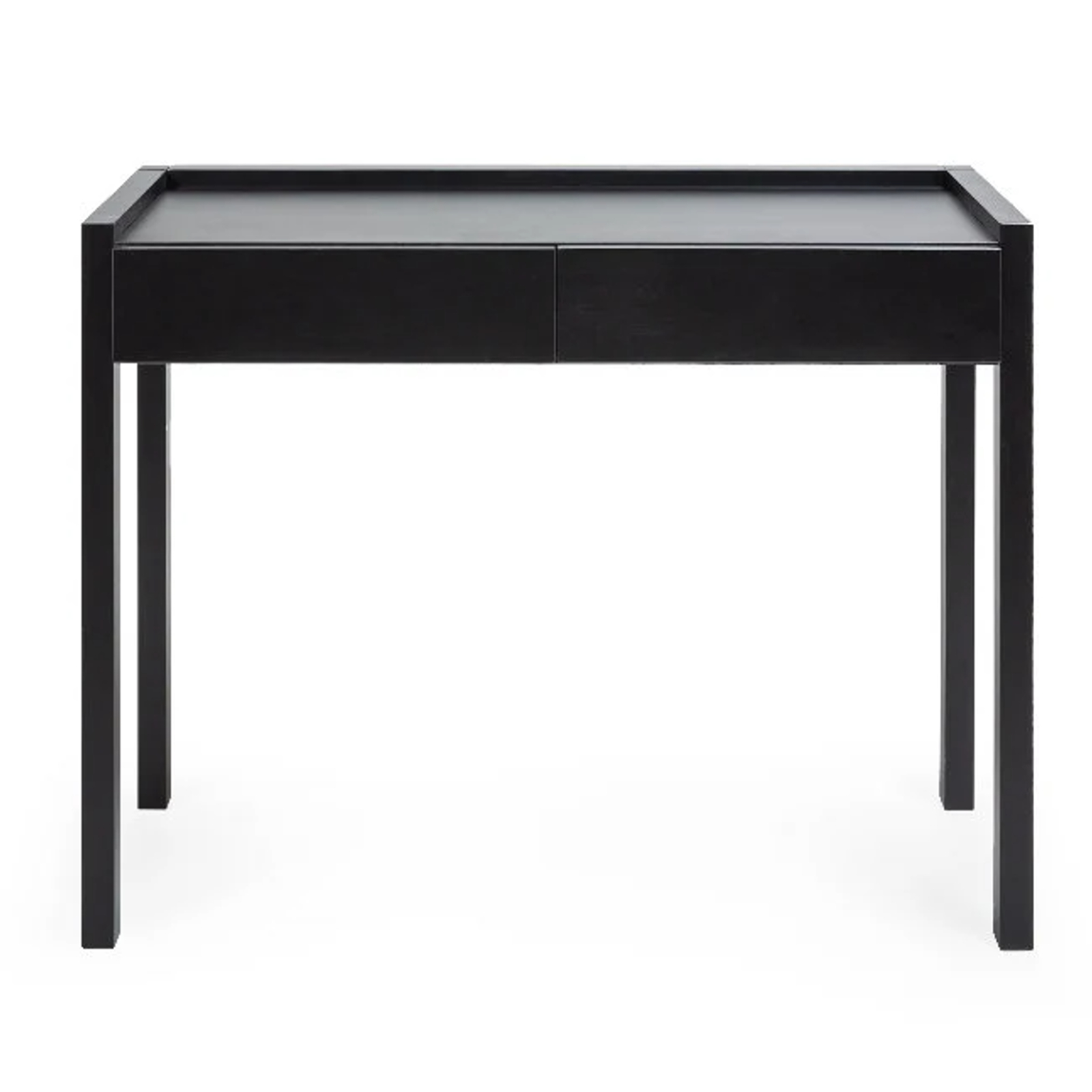 Table console laque noire matte
