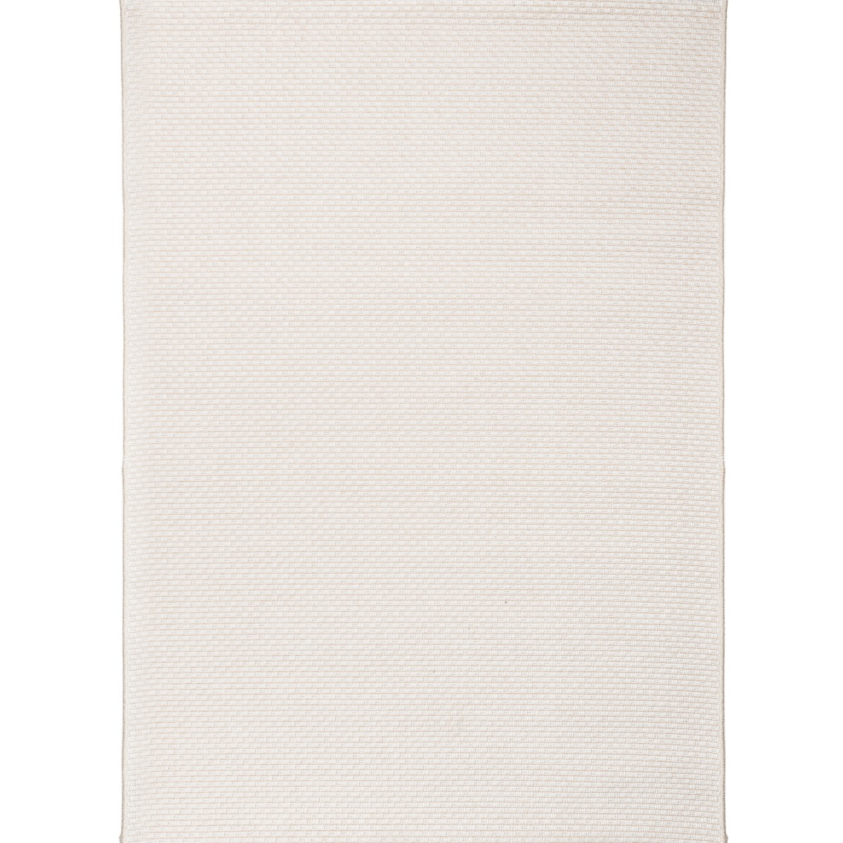 Tapis d'extérieur et intérieur aspect jute blanc 190x290