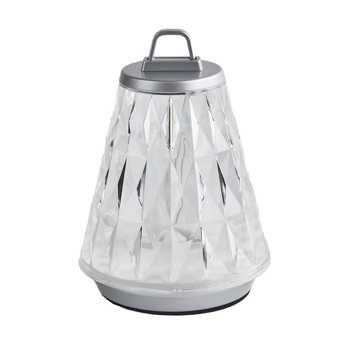 lampe de table plastique gris h16cm
