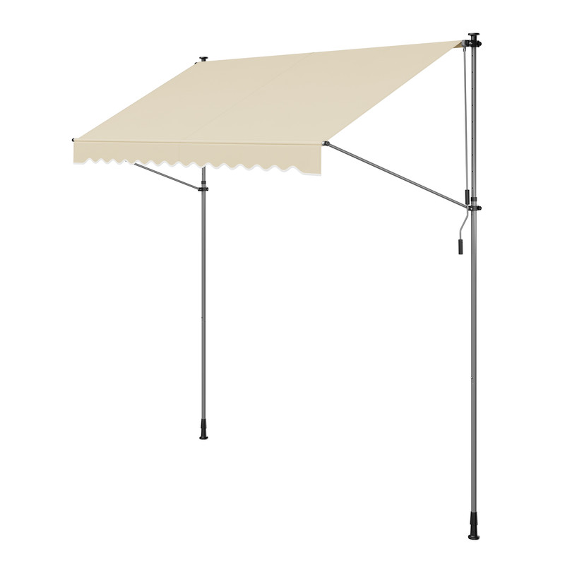 Store banne rétractable store manuel avec manivelle 300 x 120 cm beige