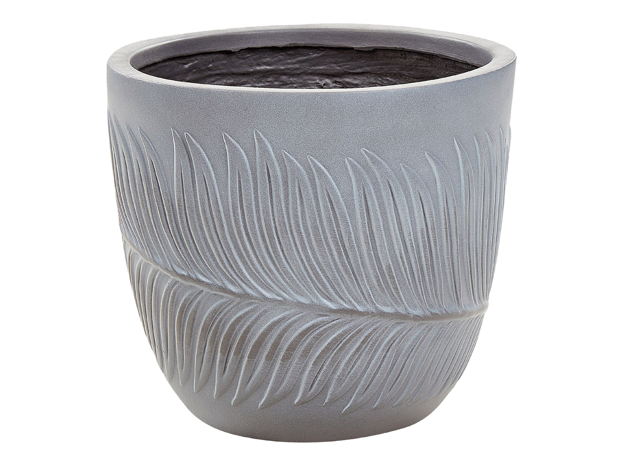 Cache-pot d'extérieur en céramique gris H16