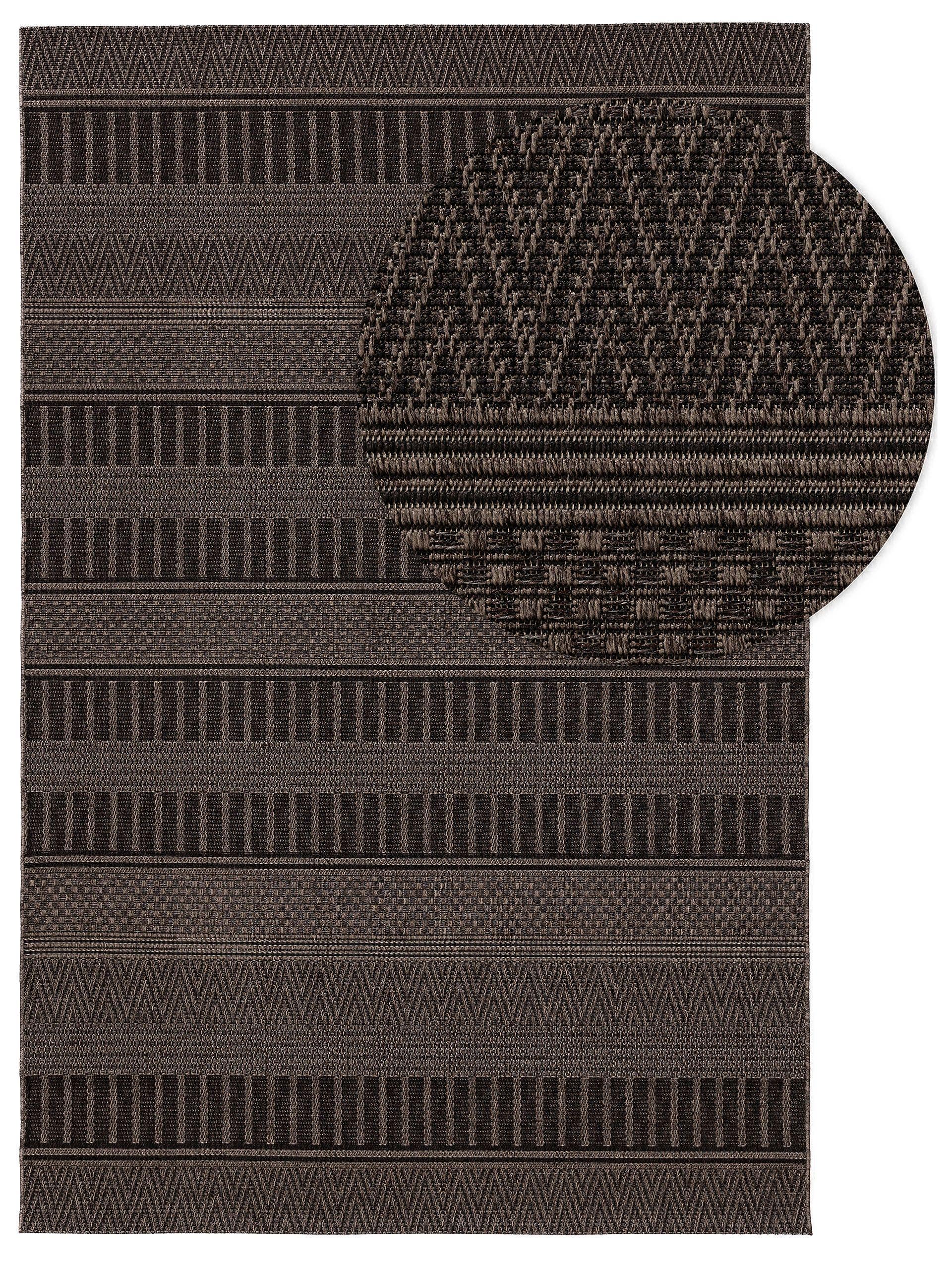 Tapis d'extérieur & intérieur anthracite 160x230