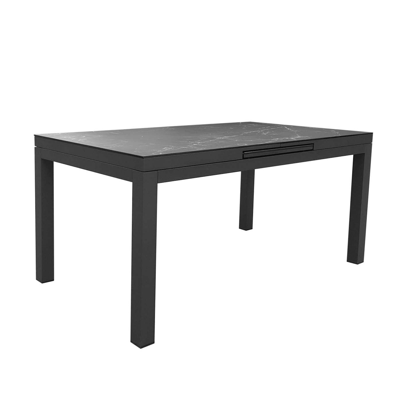 Table de jardin extensible 8/10 personnes céramique noire L220/280