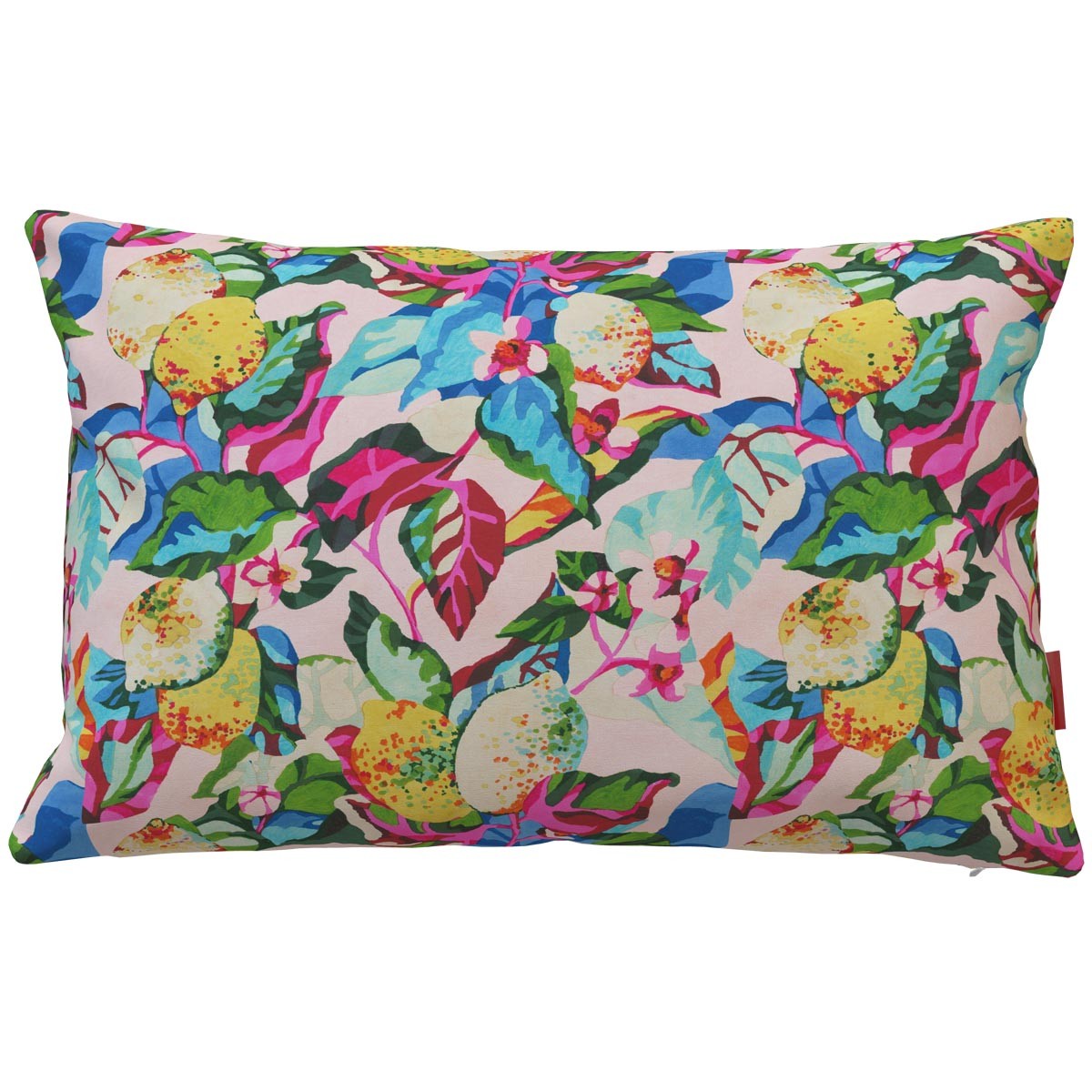 Housse de coussin extérieur imprimé citrons 40x60