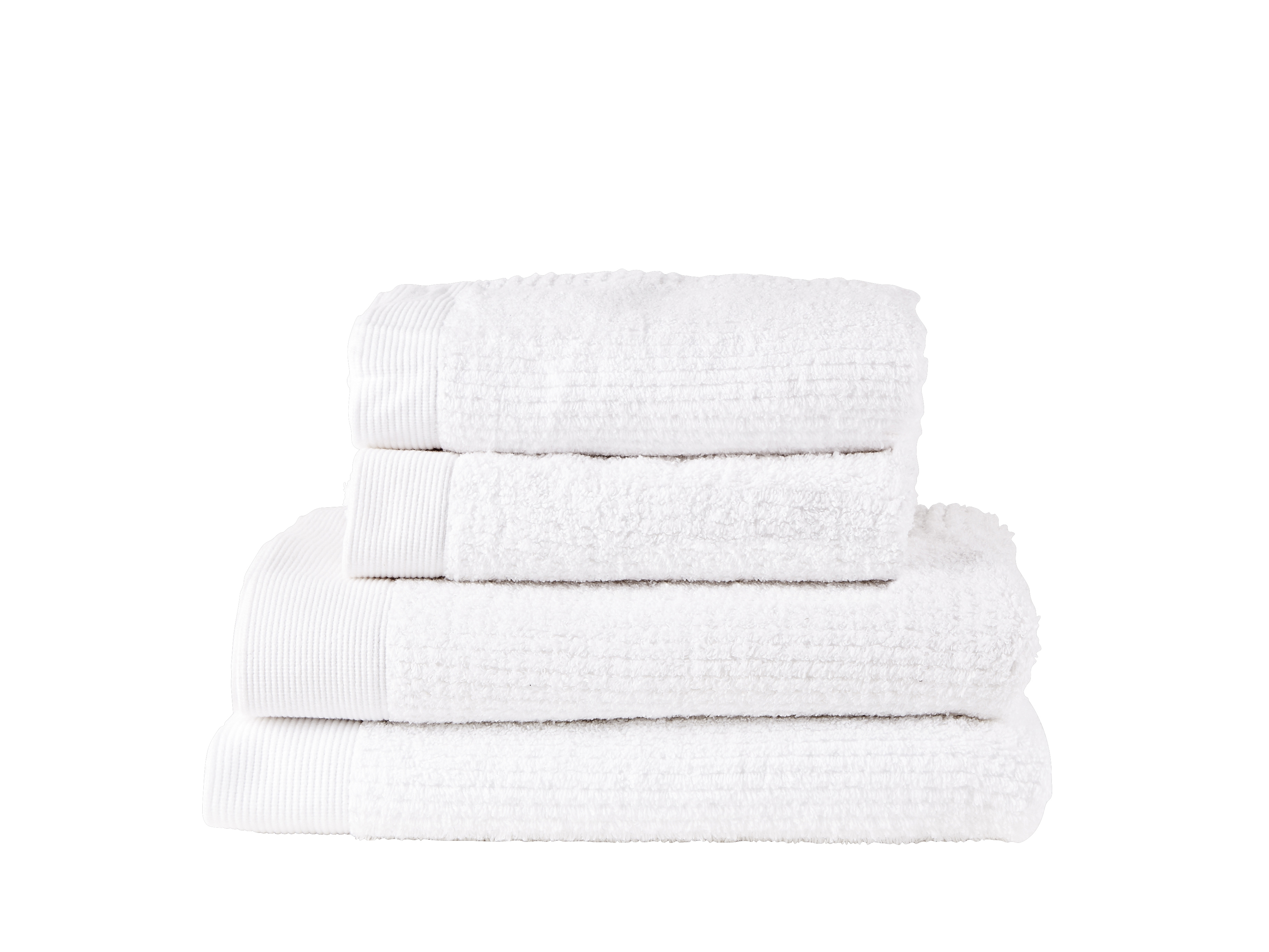 ensemble de 4 serviettes en coton blanc