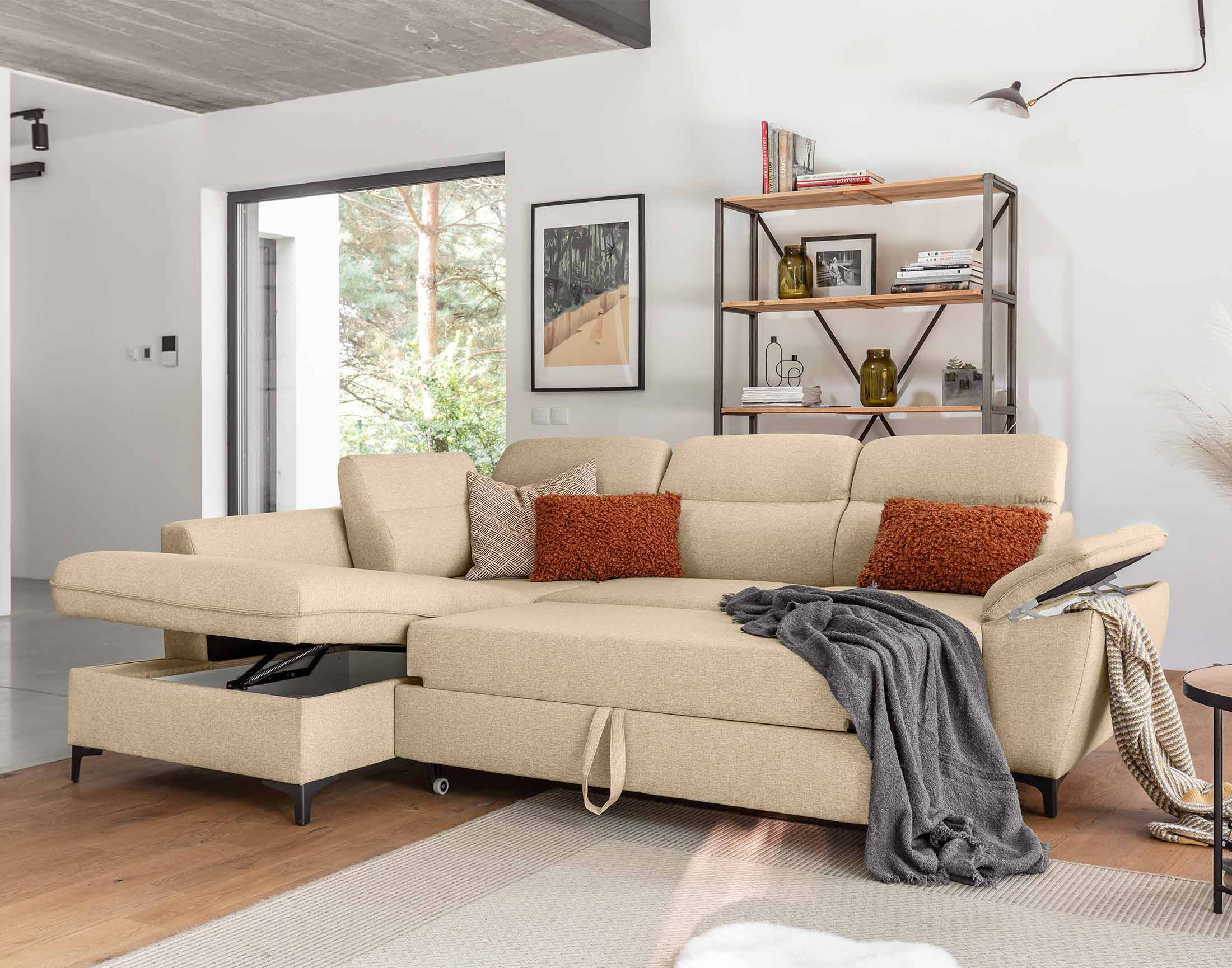 clever - Canapé relax convertible Beige - Vue supplémentaire 2