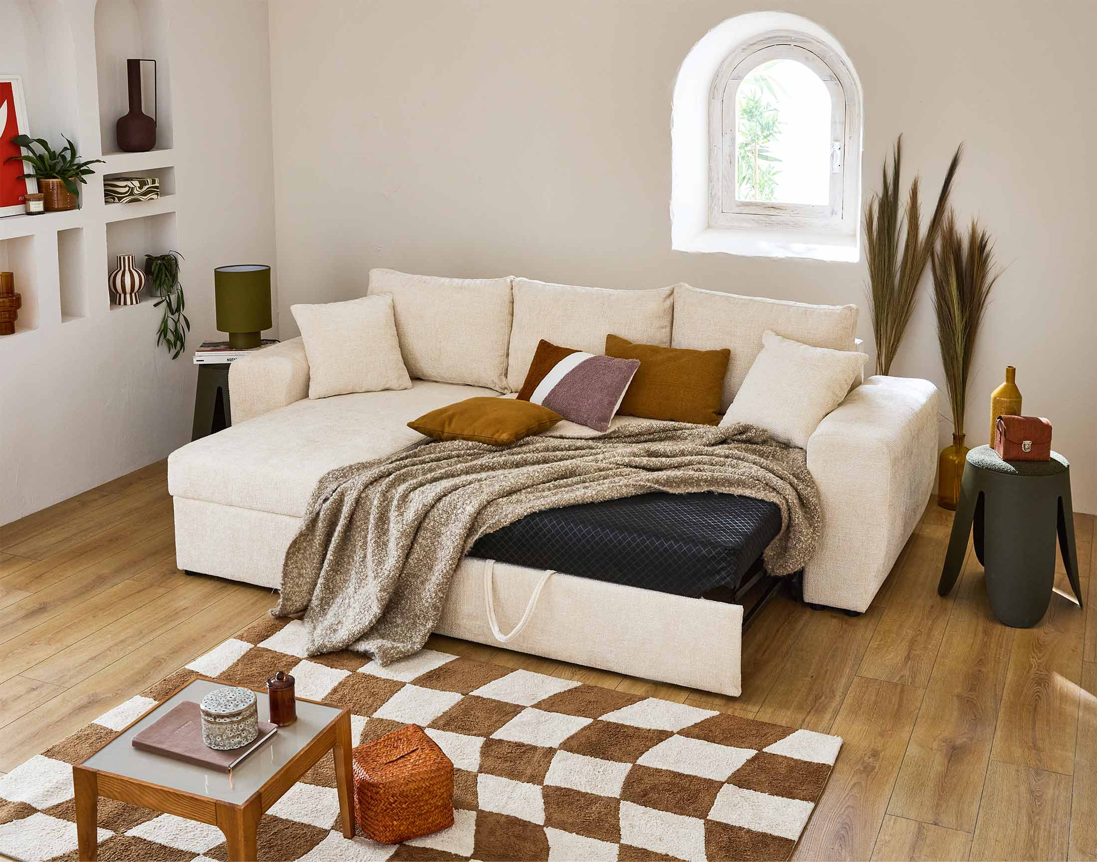 milan - Canapé convertible Beige - Vue supplémentaire 2
