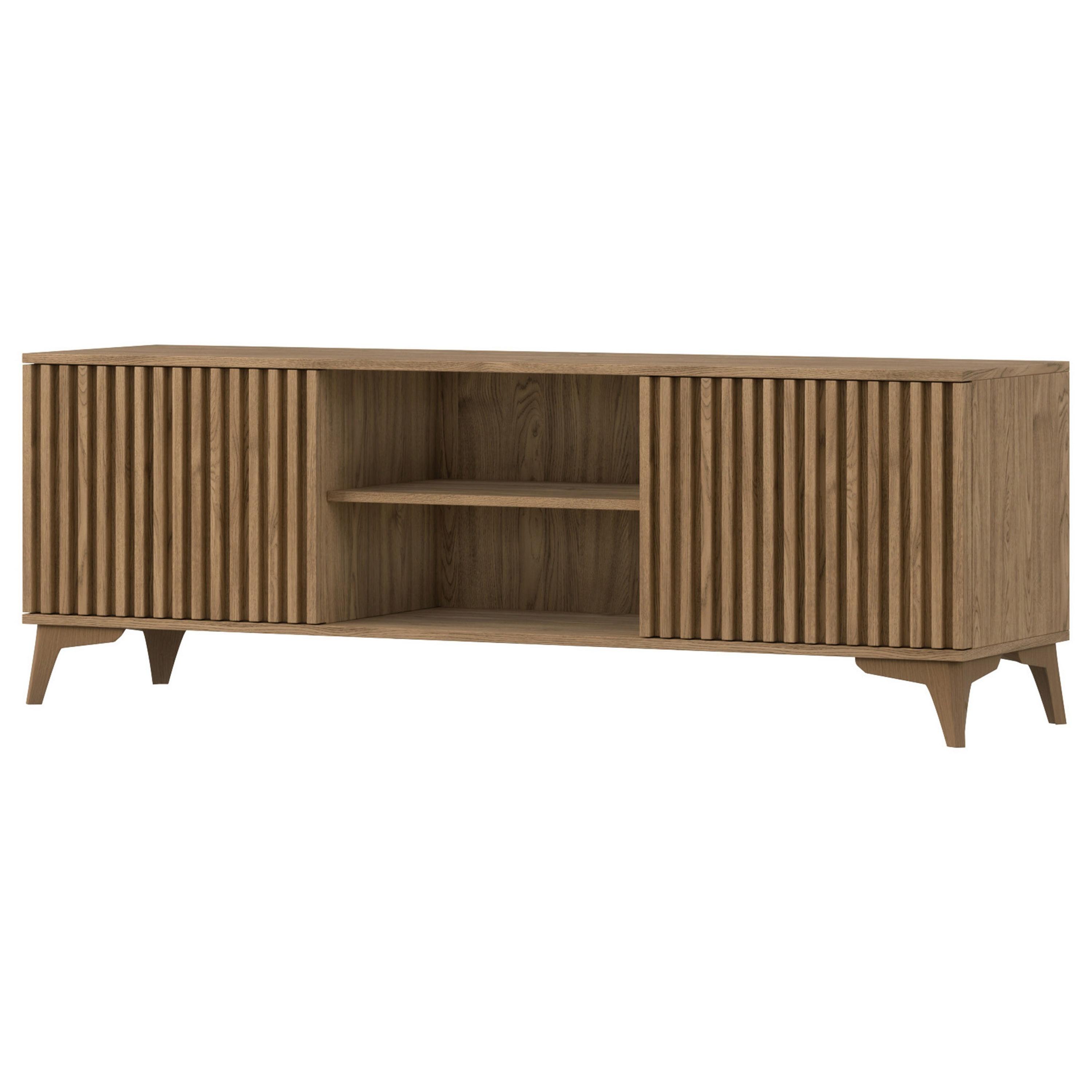 Meuble TV style contemporain 150 cm bois
