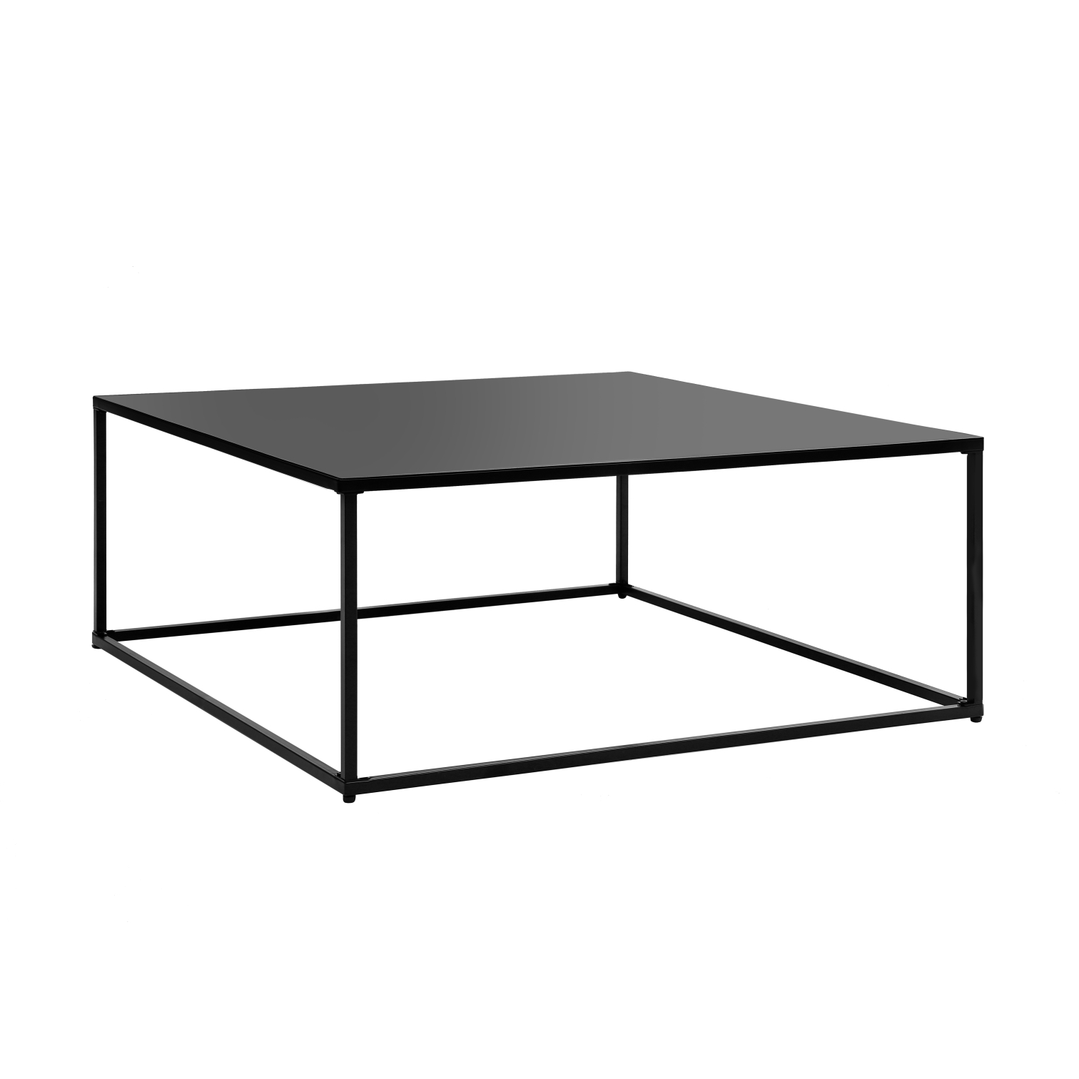 Table basse carrée en métal – 90×90 cm – Noir