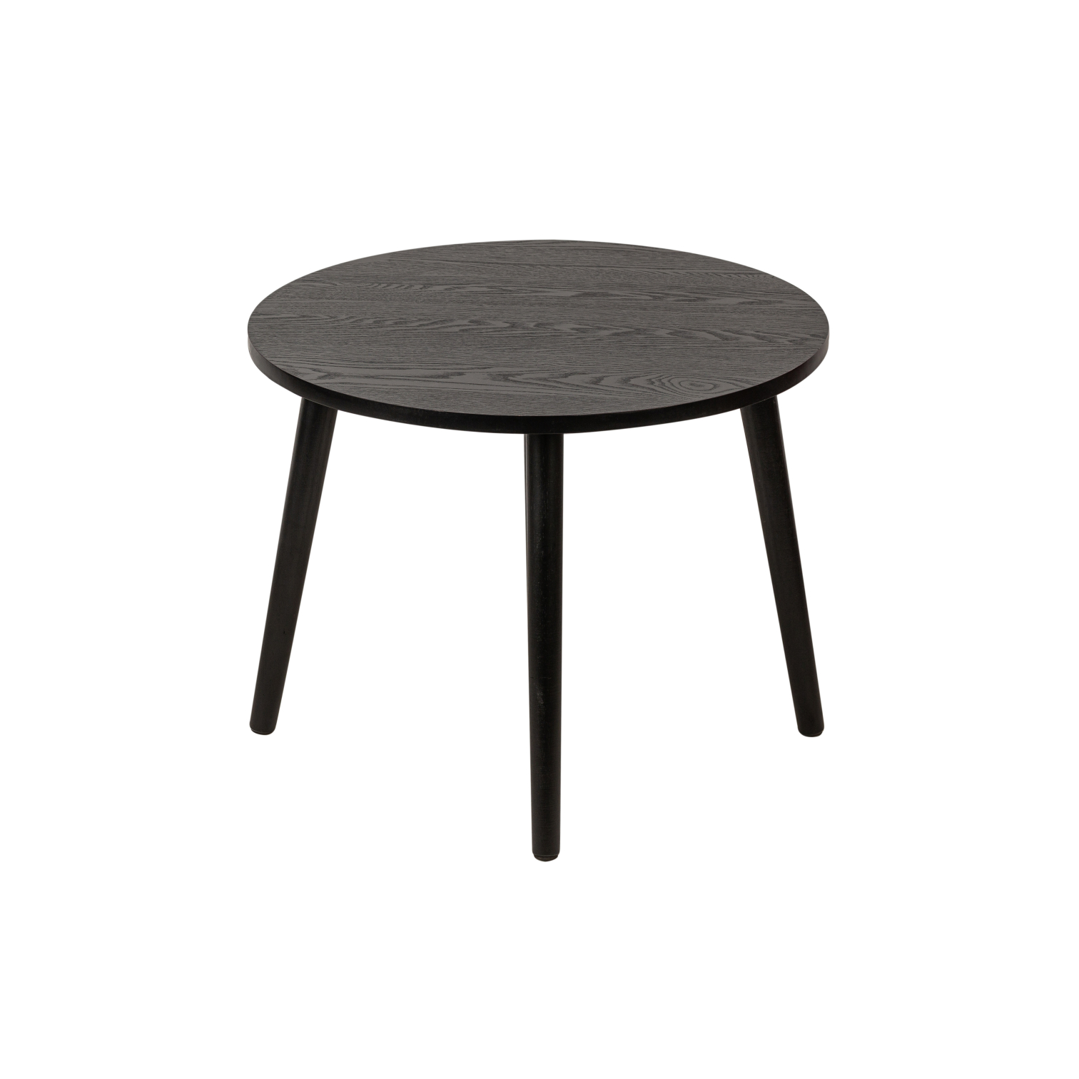Table basse ronde en bois – diamètre 50 cm – Noir