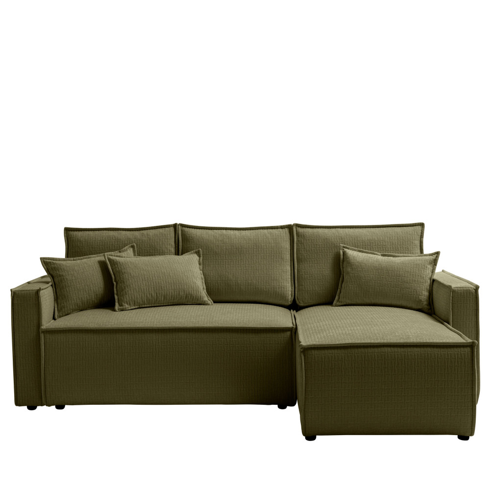 Canapé d'angle 4 places Tissu Contemporain Confort