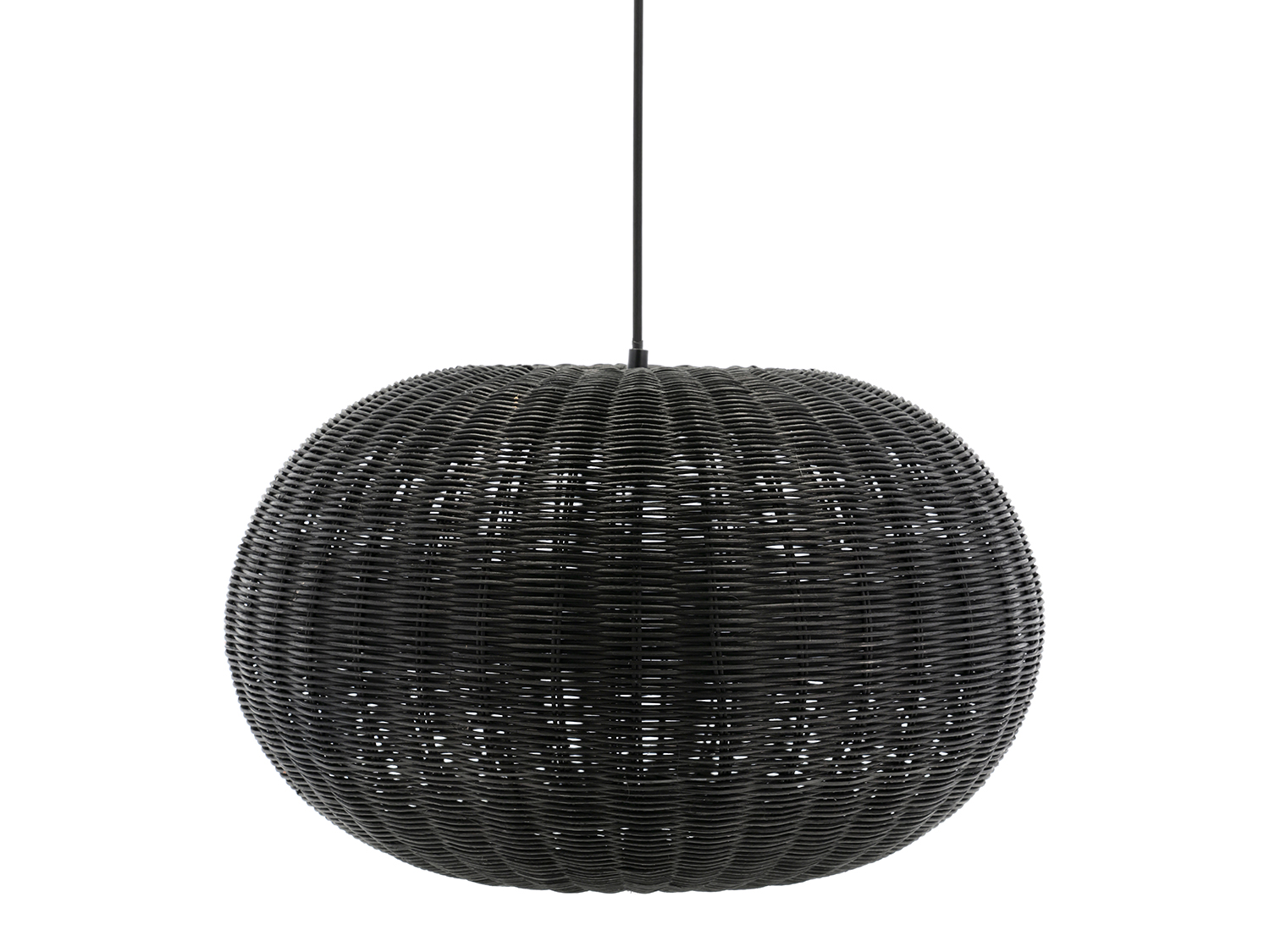 Lampe pendante en rotin noir