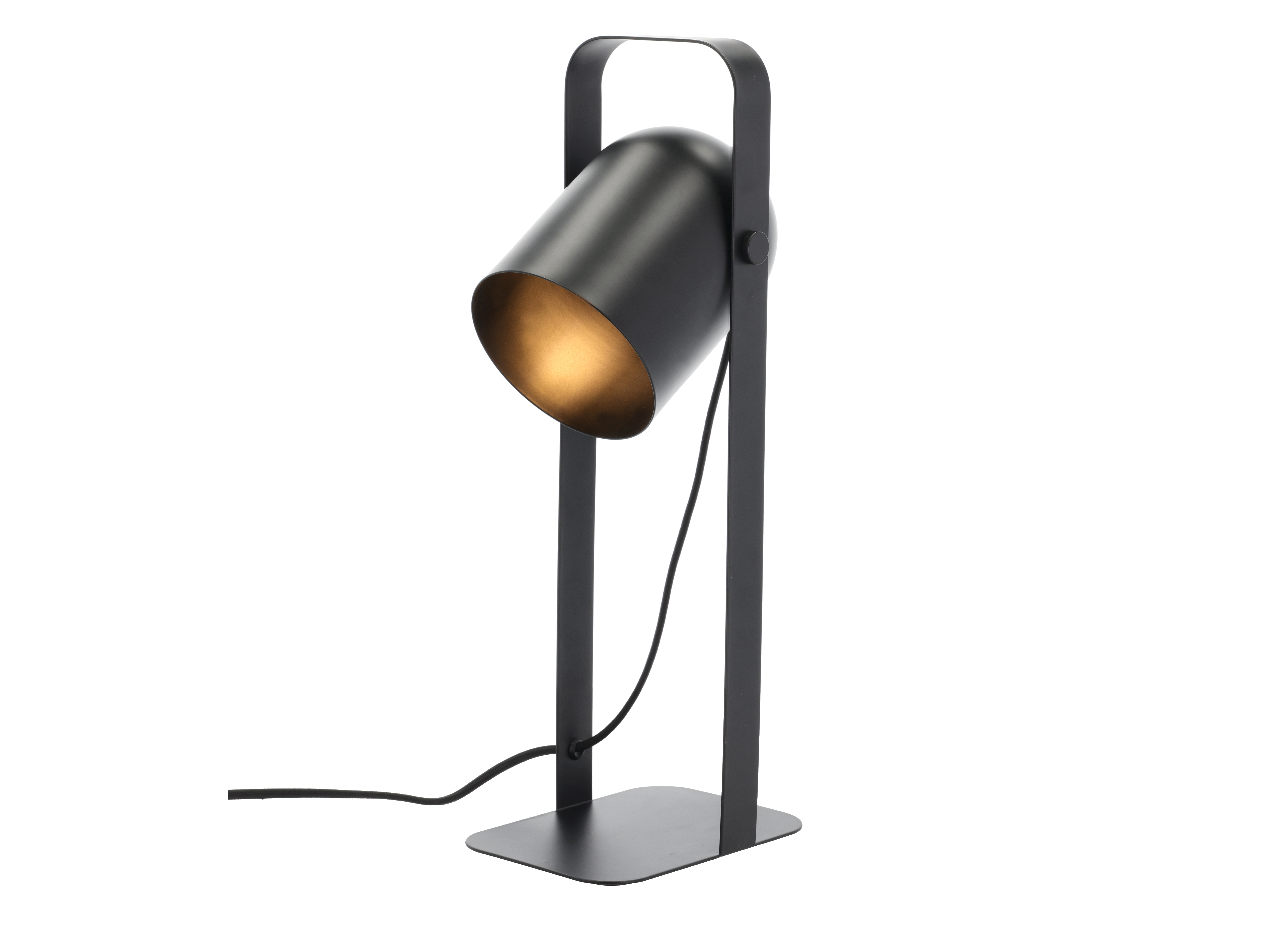 lampe de table en fer noir