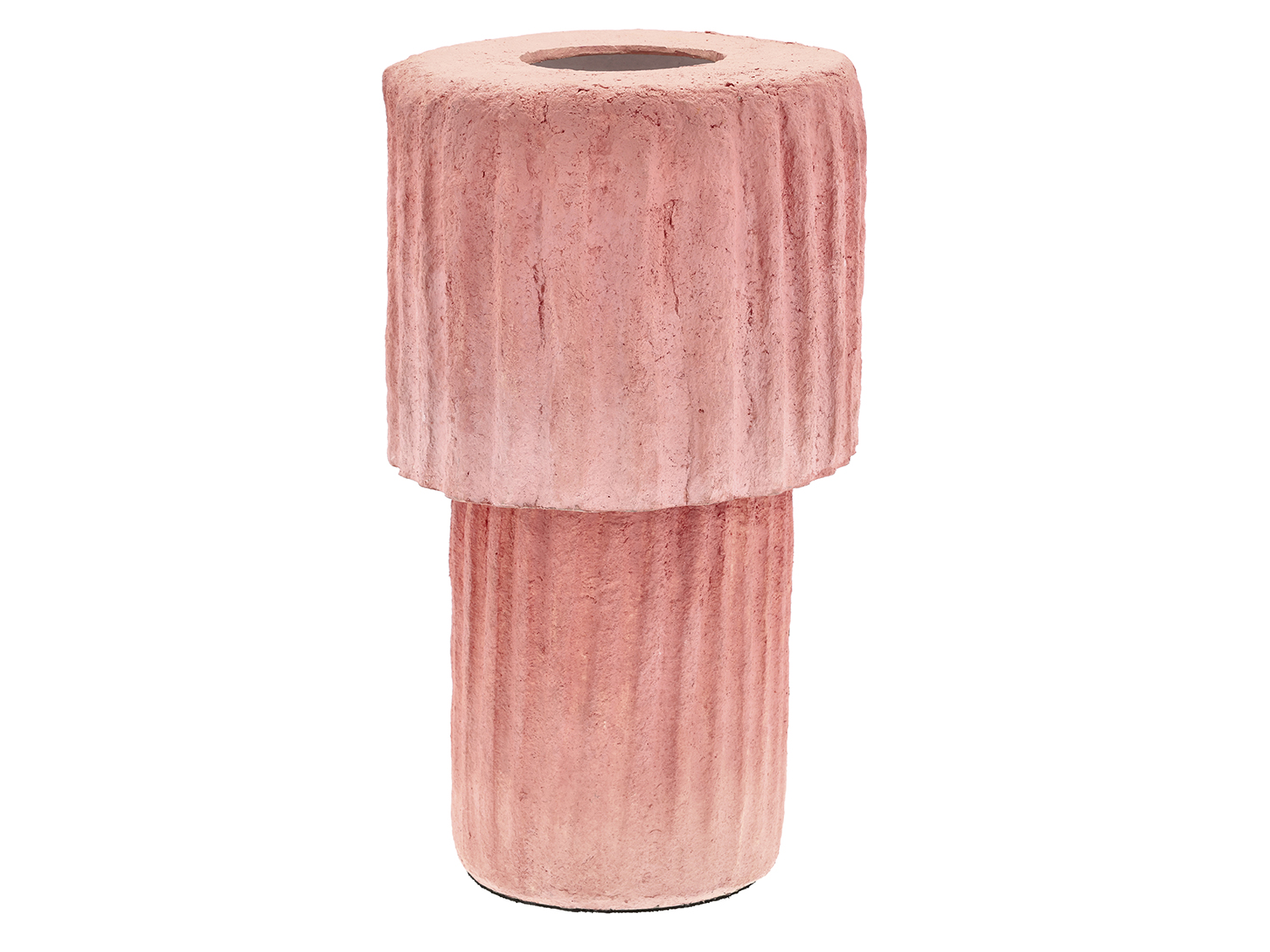 Lampe en papier mâché rose