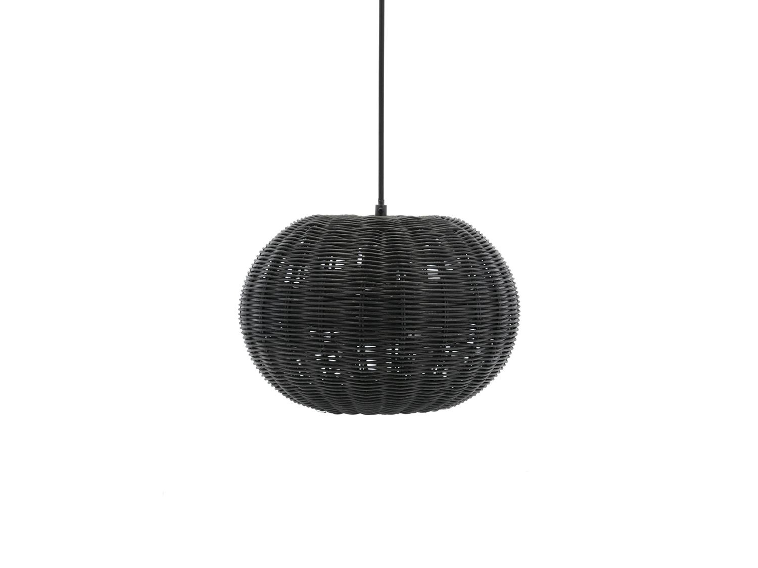 Lampe pendante en rotin noir