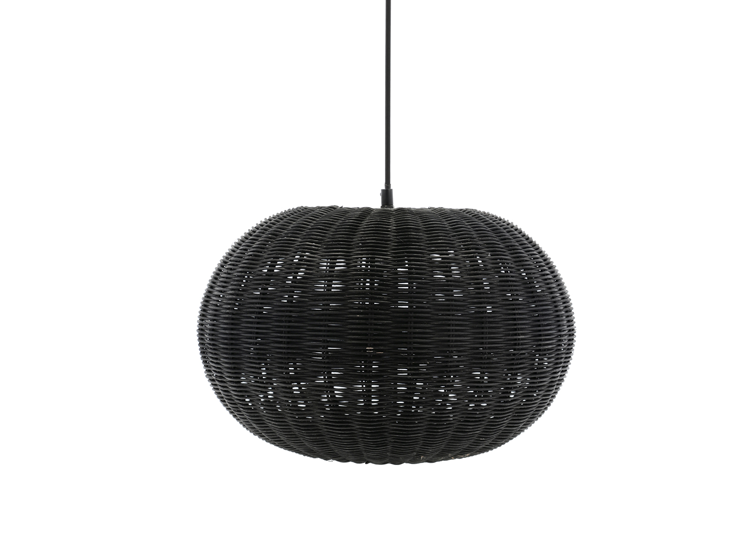 Lampe pendante en rotin noir