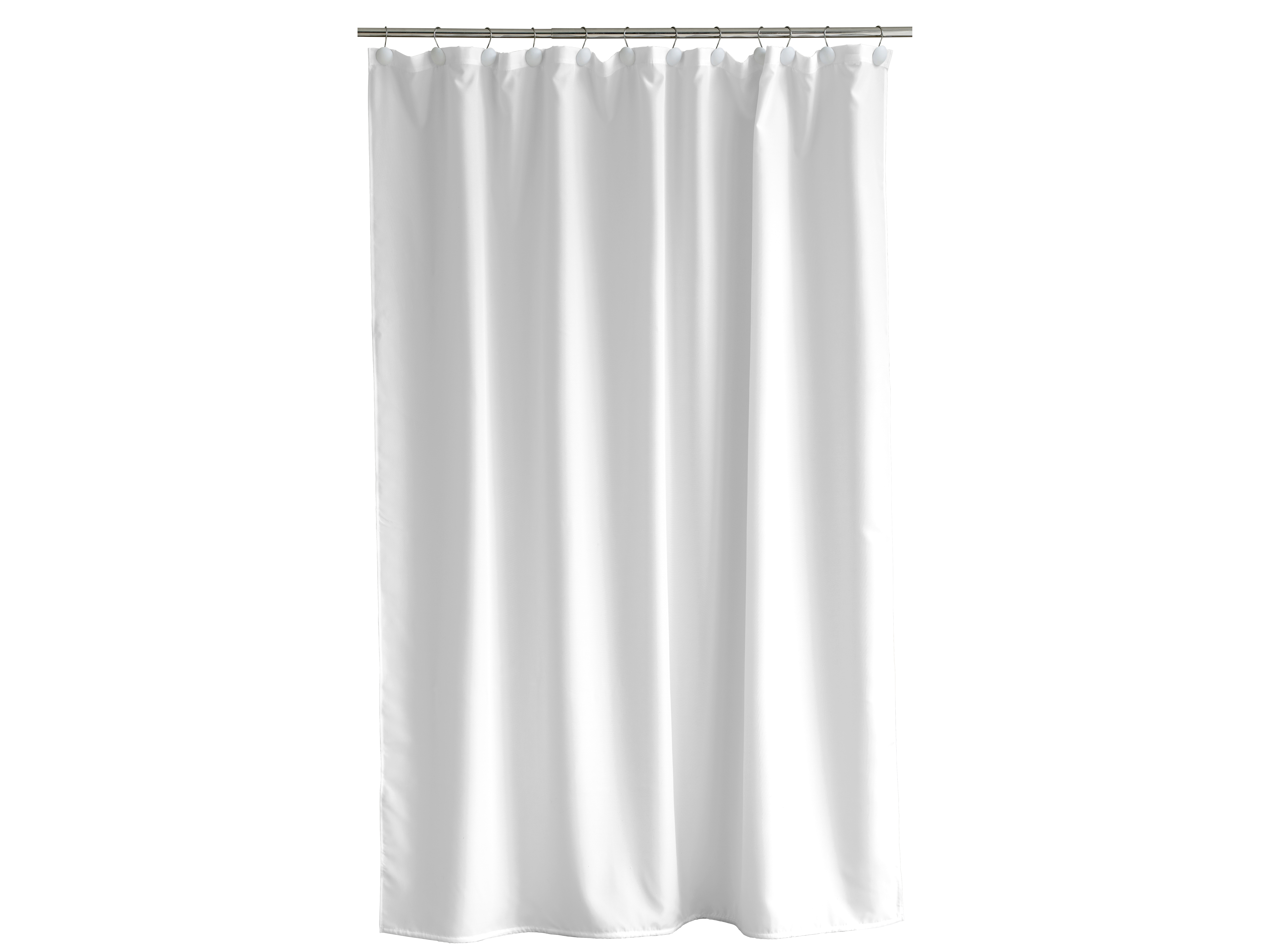 rideau de douche en polyester blanc