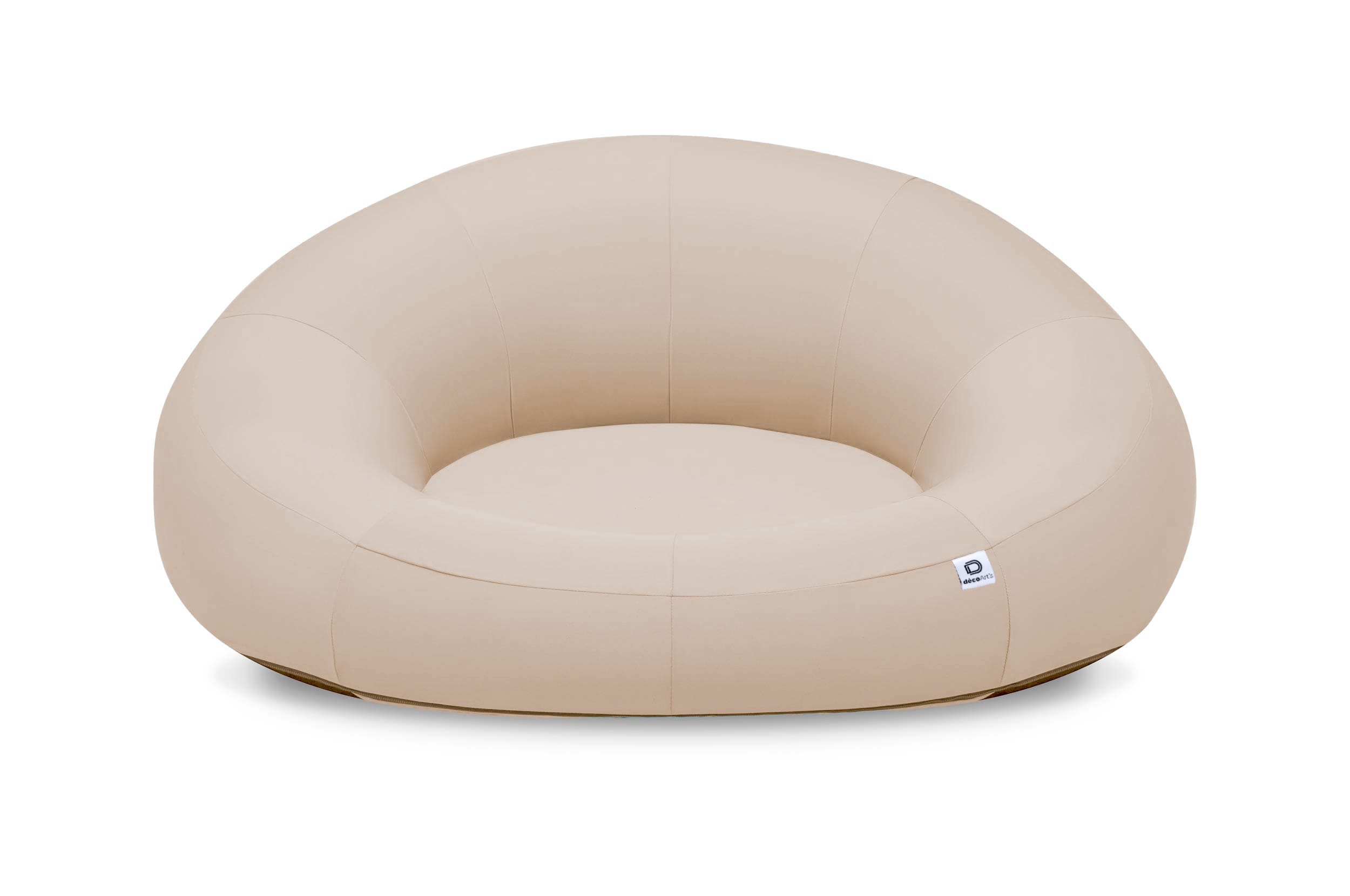 pouf xxl flottant pour piscine 140x120x60 cm beige