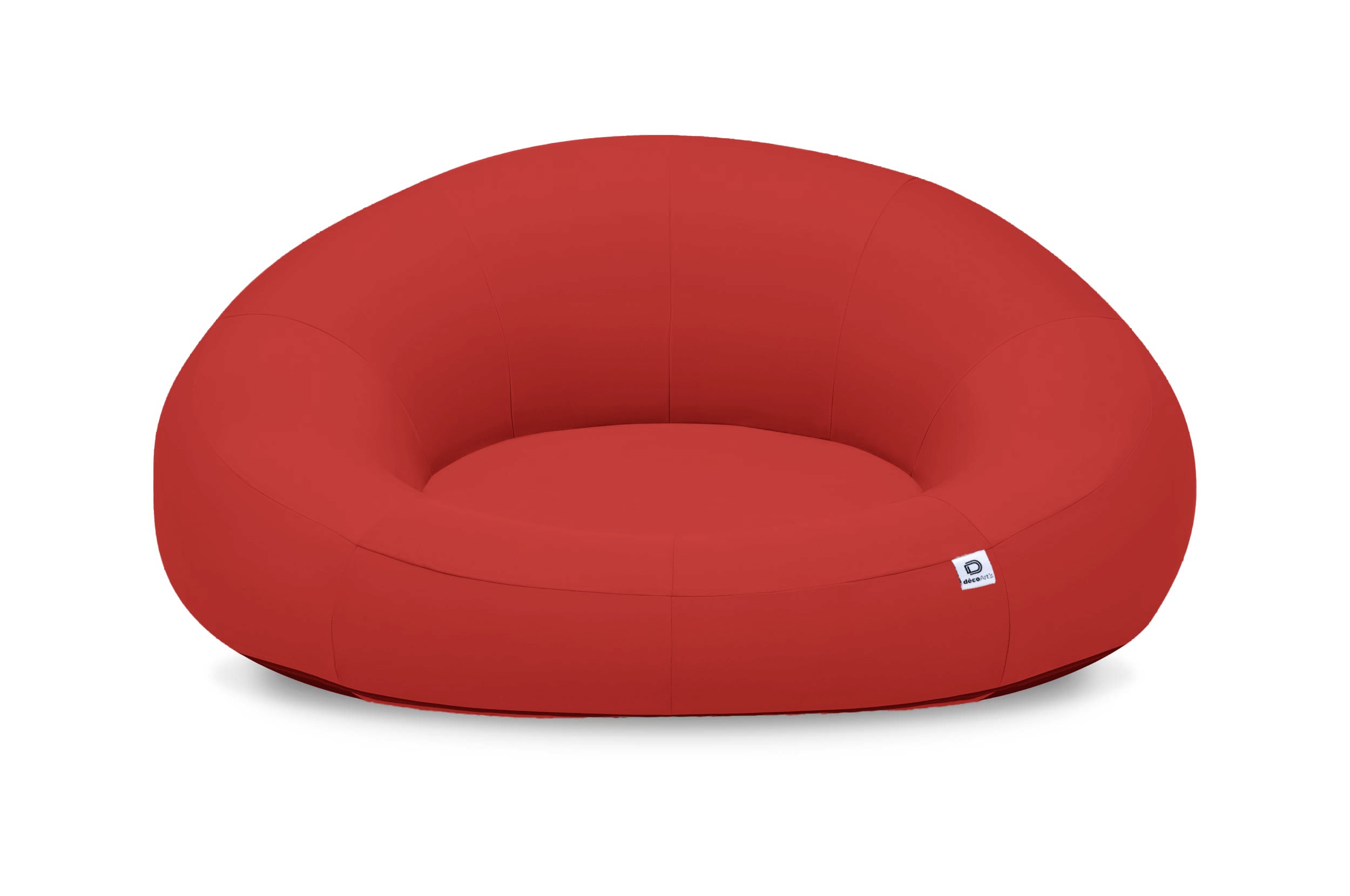 pouf xxl flottant pour piscine 140x120x60 cm rouge