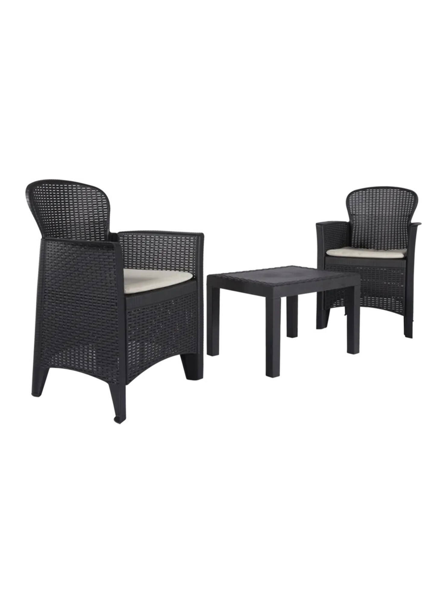 Set salon d’extérieur anthracite 59x57 cm