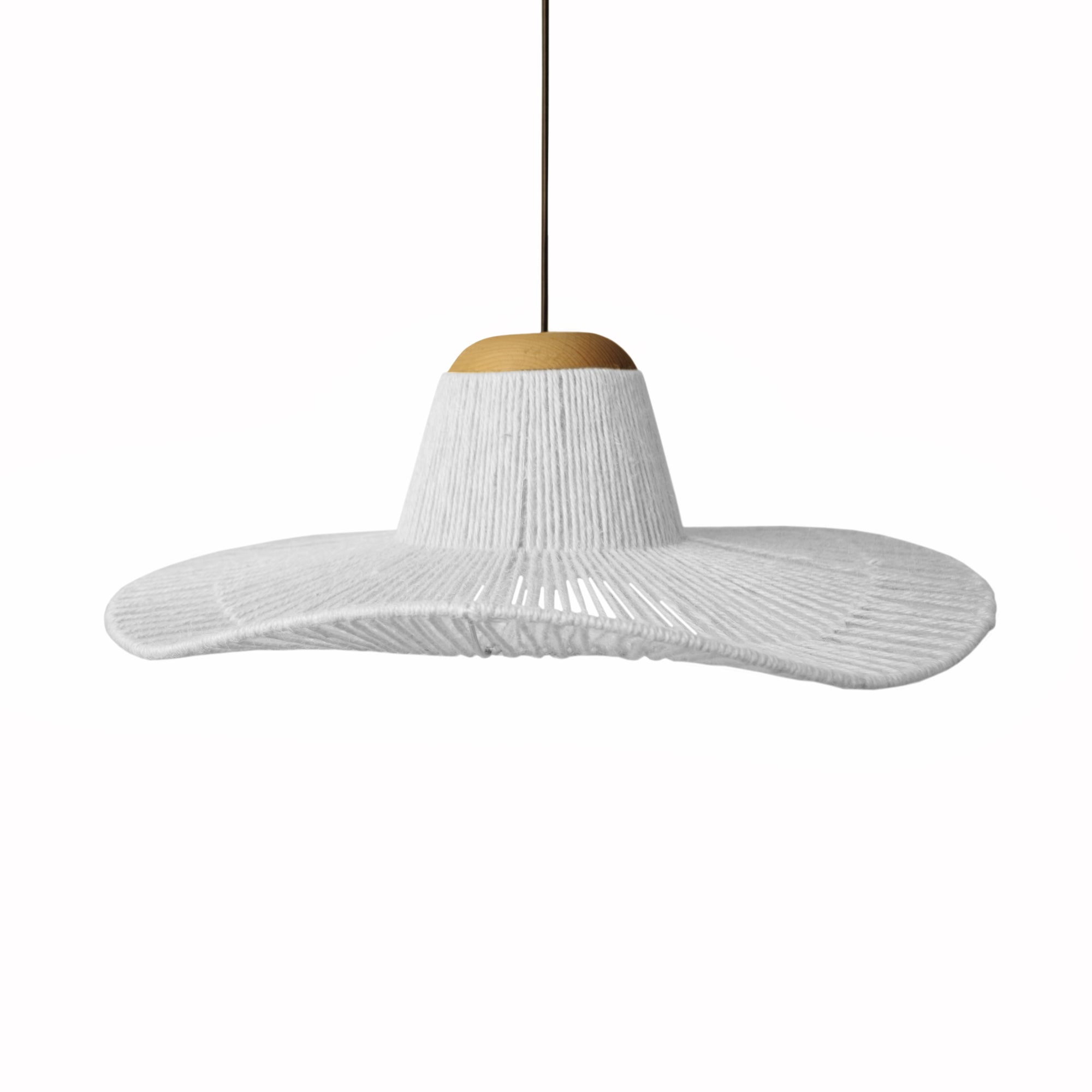 Suspension ficelle de coton blanc 60  cm