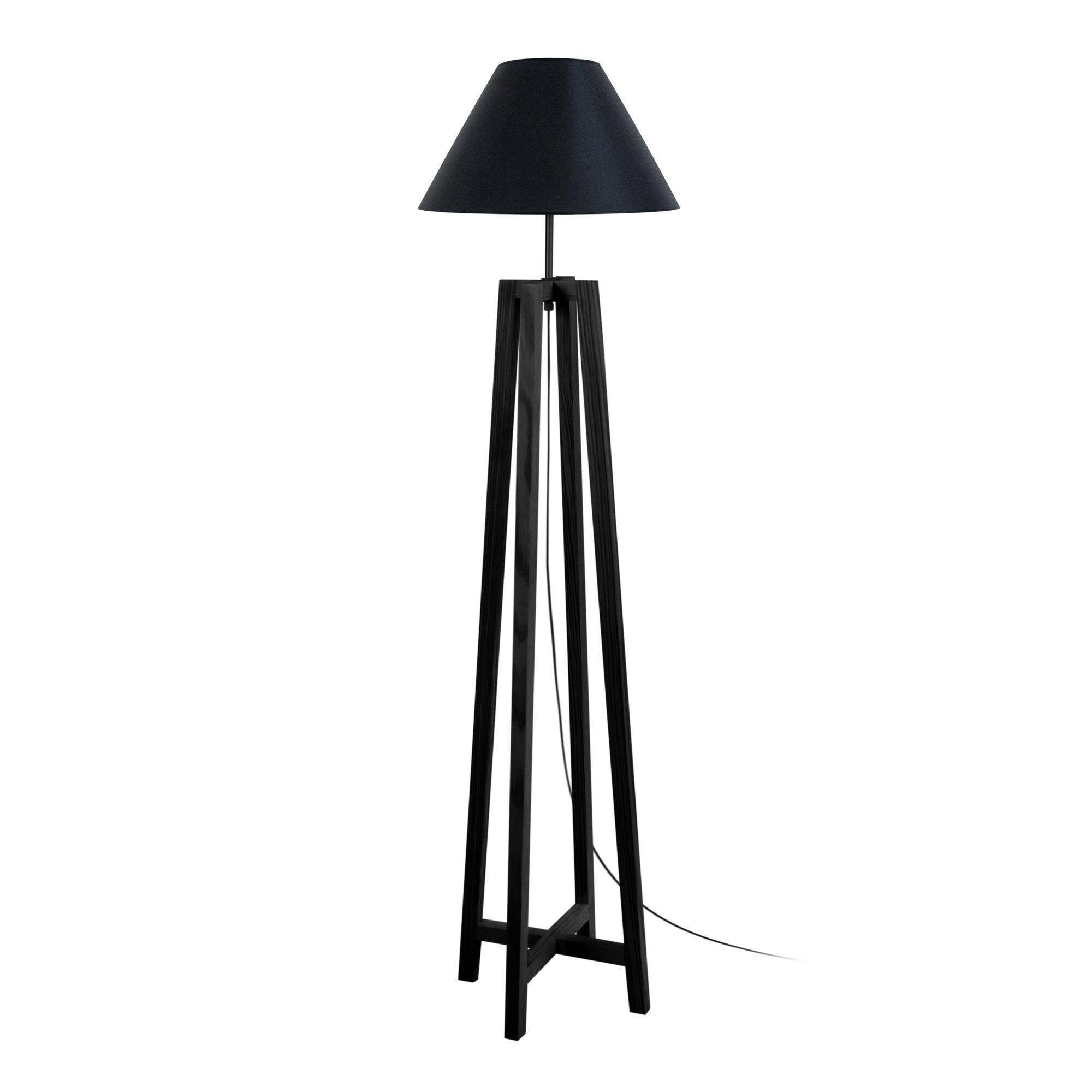 Lampadaire tissu noir 40  cm
