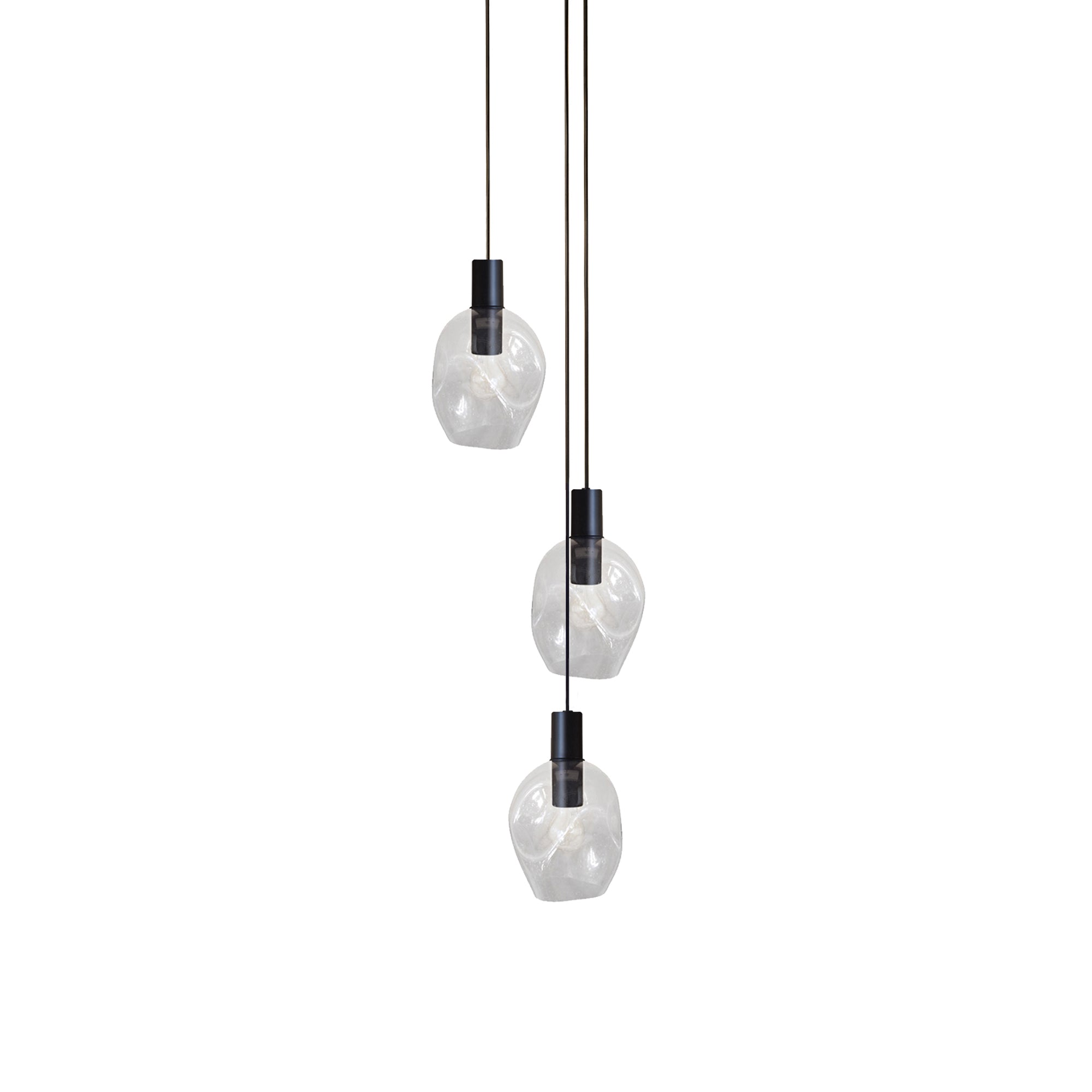 Suspension verre claire 40  cm
