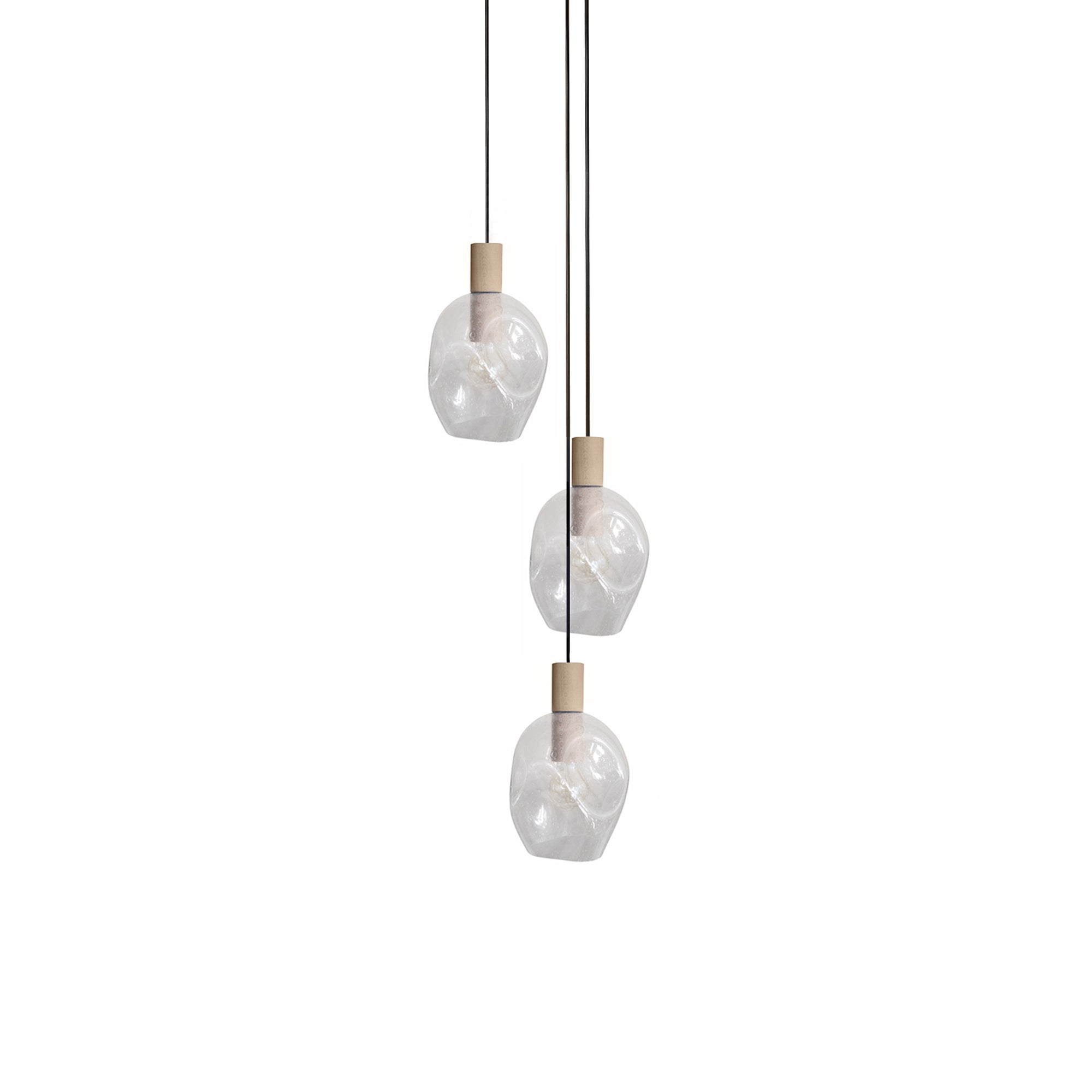 Suspension verre claire 60  cm