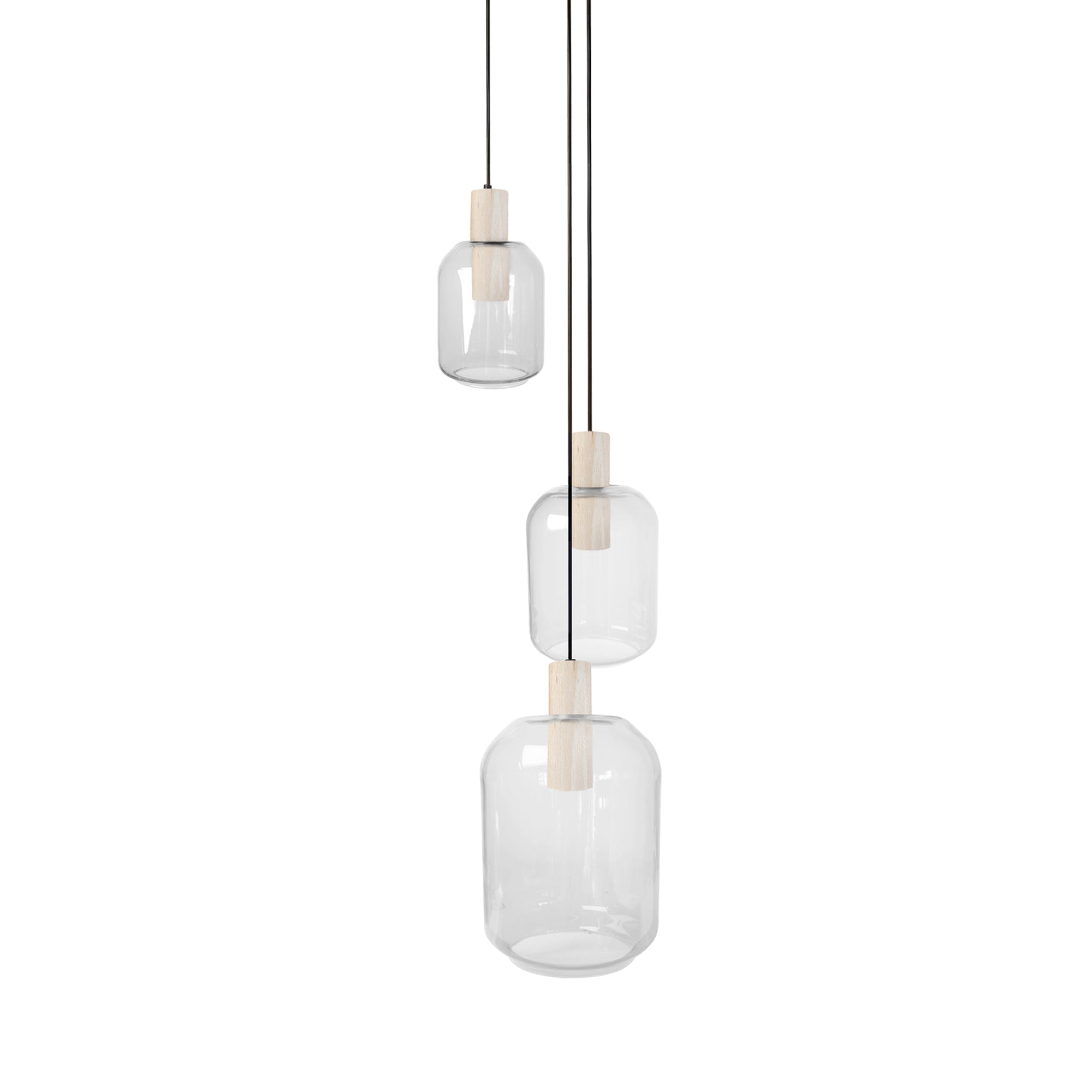Suspension verre claire 60  cm