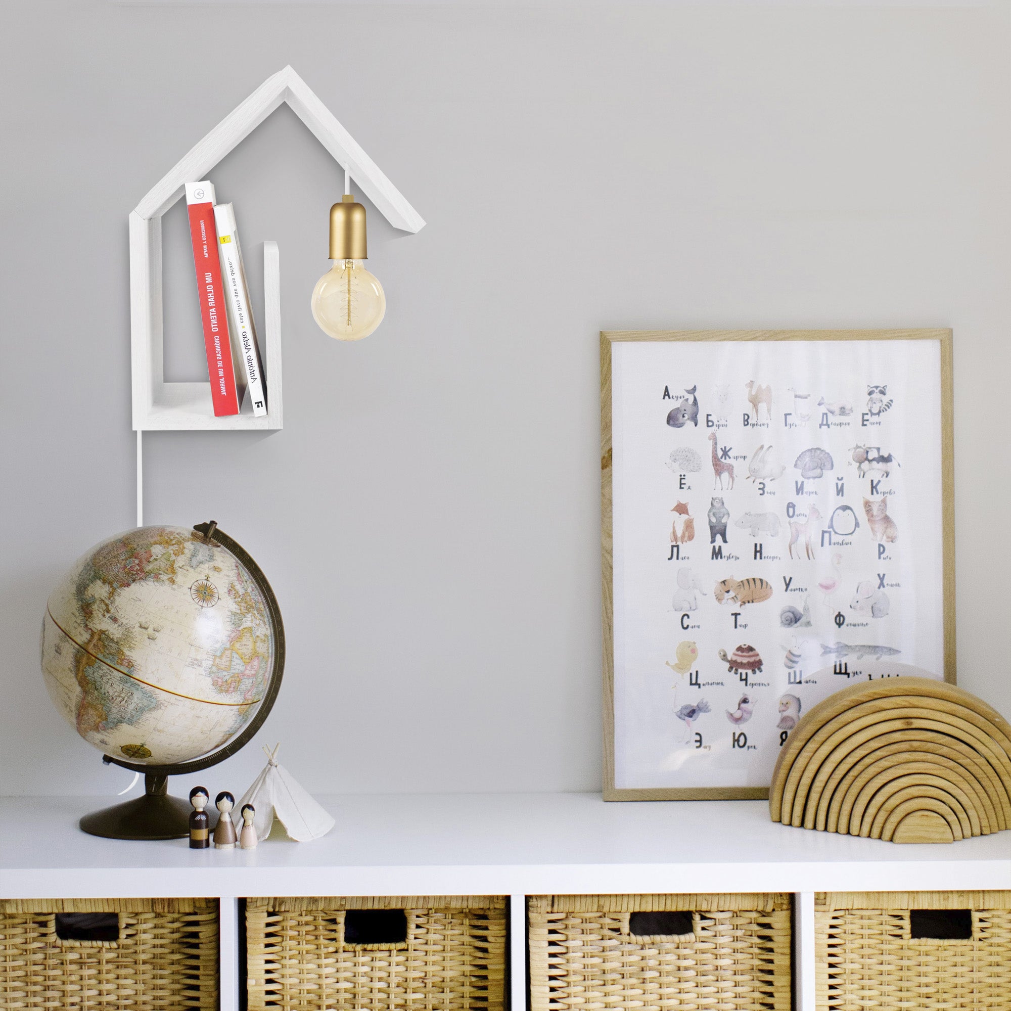 Applique bois conseillé led 29  cm