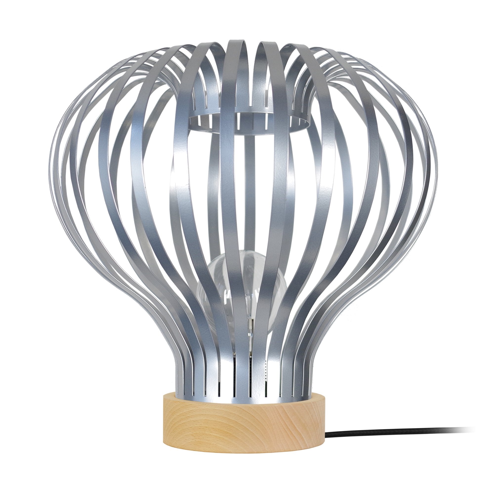 Lampe a poser métal aluminium 34 cm