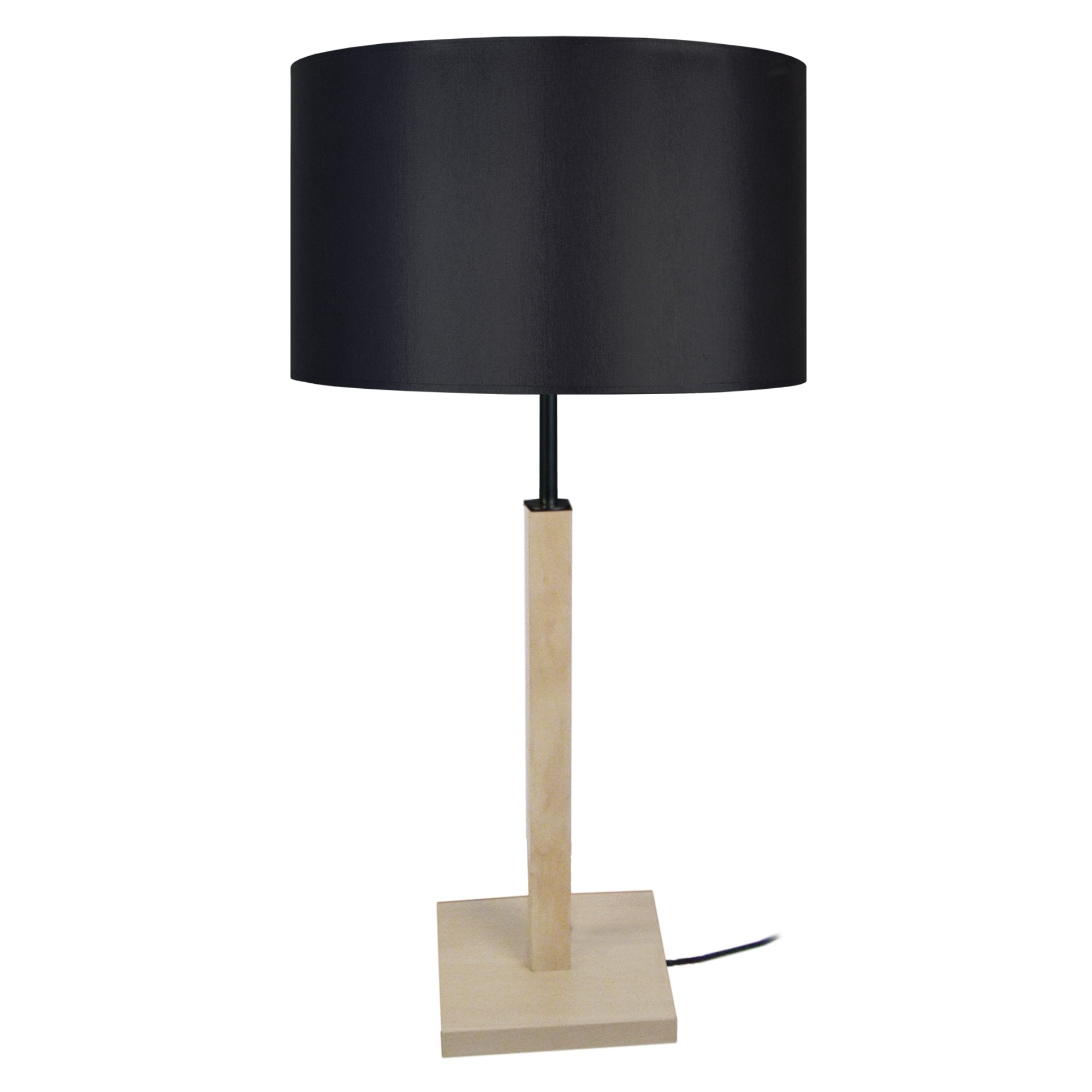 Lampe a poser tissu noir 30  cm