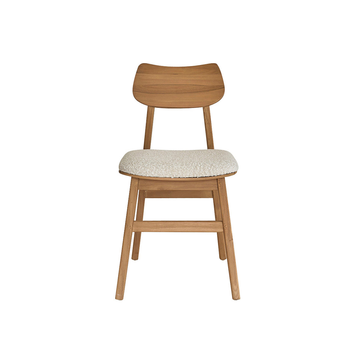Chaise en teck massif assise bouclette