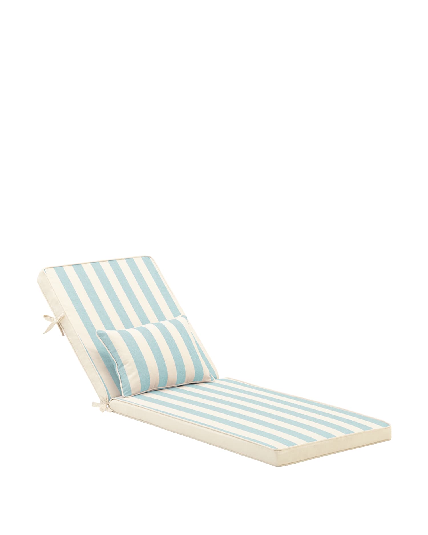 Pack 2 coussins à rayures avec pillow pour chaise longue turquoise