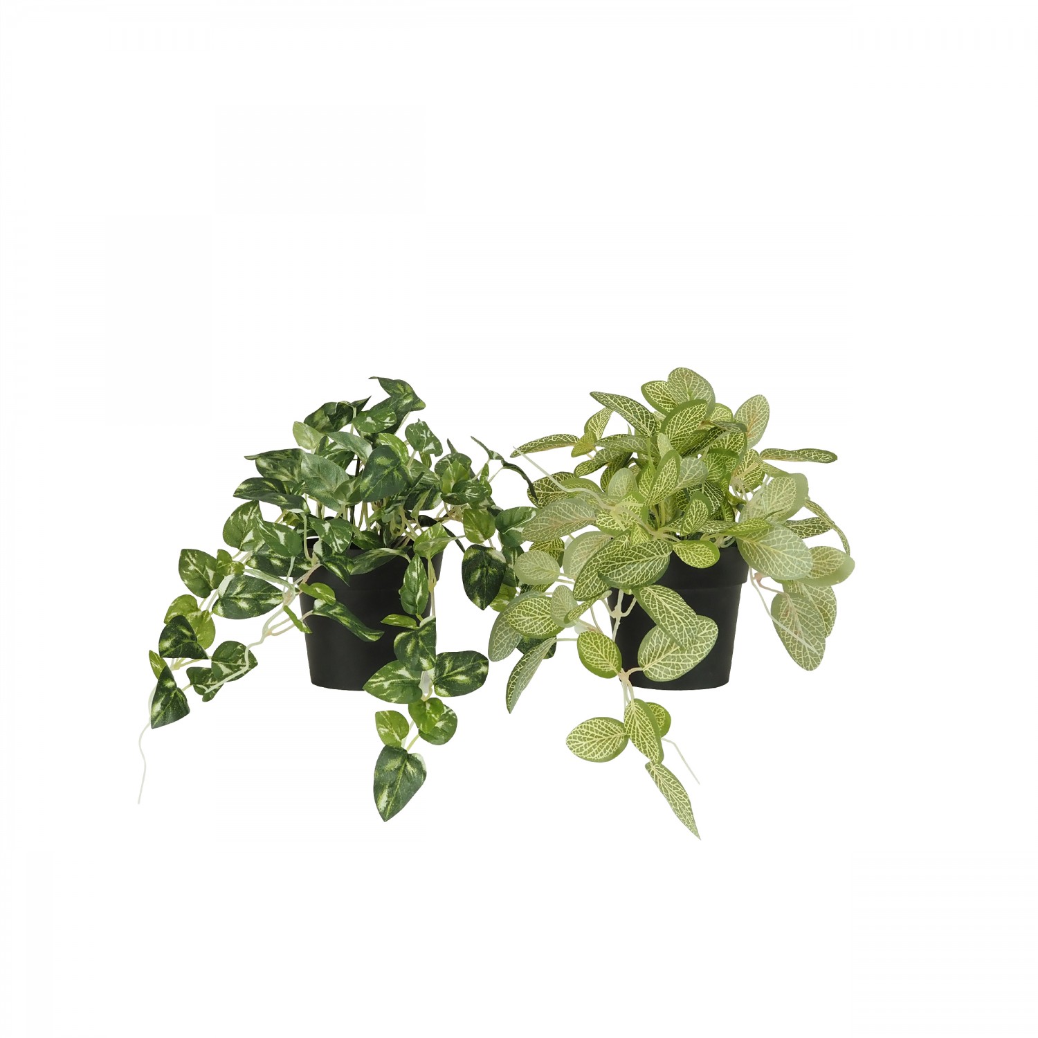 Plante verte artificielle tombante 18cm lot de 2