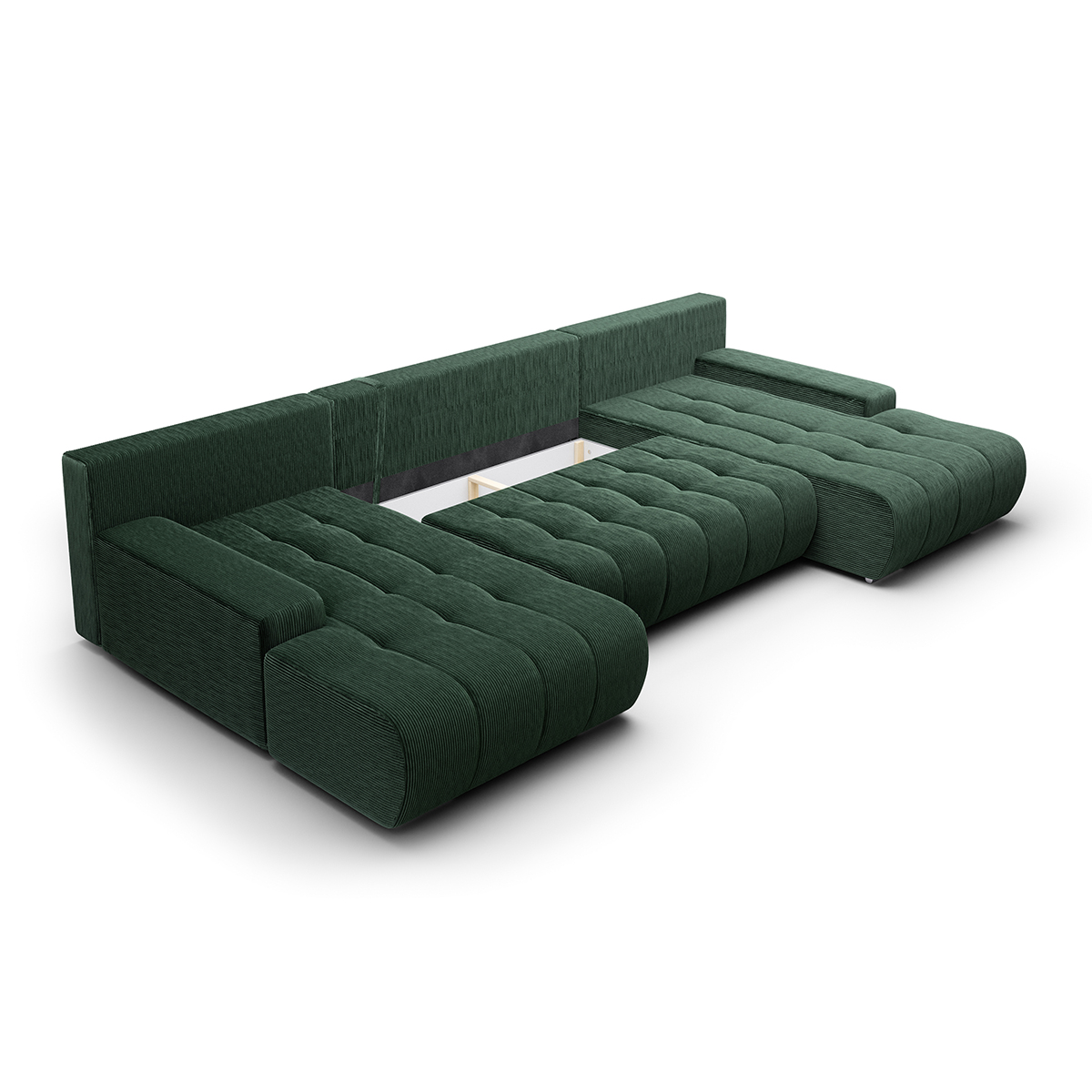 jonas - Canapé convertible velours côtelé Vert - Vue supplémentaire 2