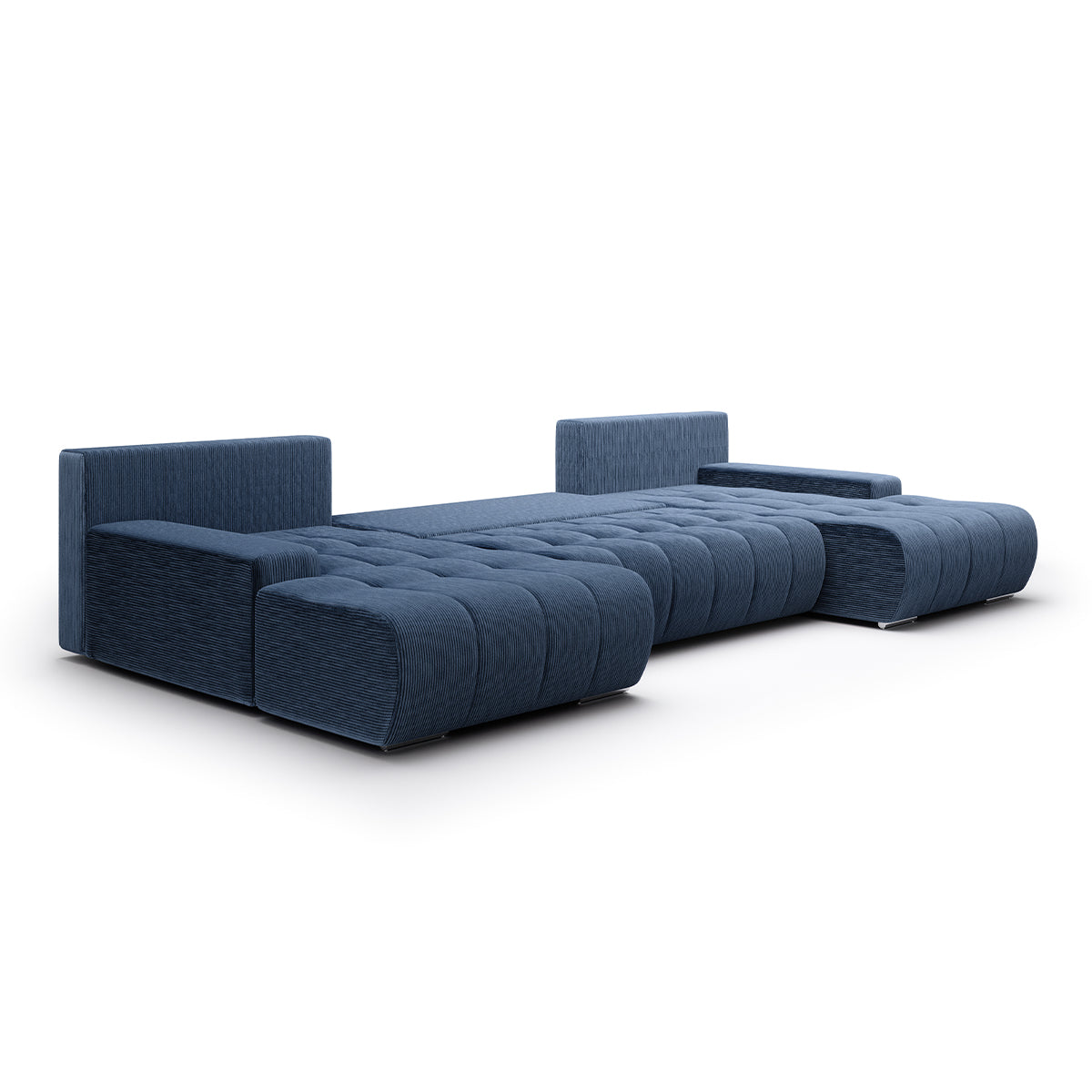 jonas - Canapé convertible velours côtelé Bleu - Vue supplémentaire 2