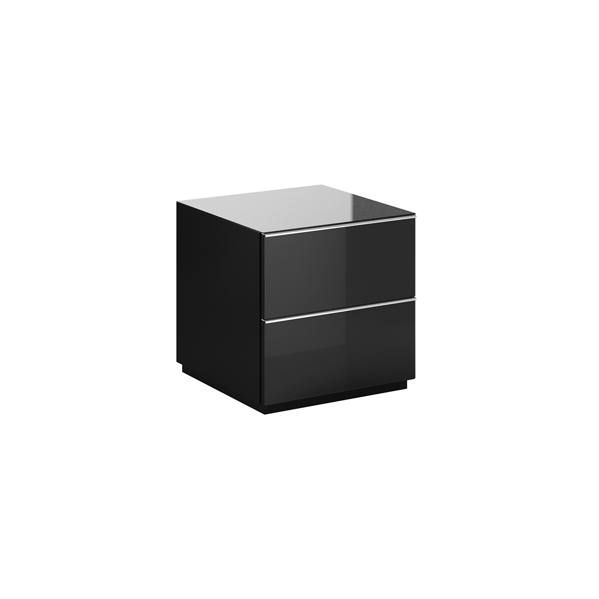 Meuble TV sur pied ou mural 2 tiroirs stratifiés noir